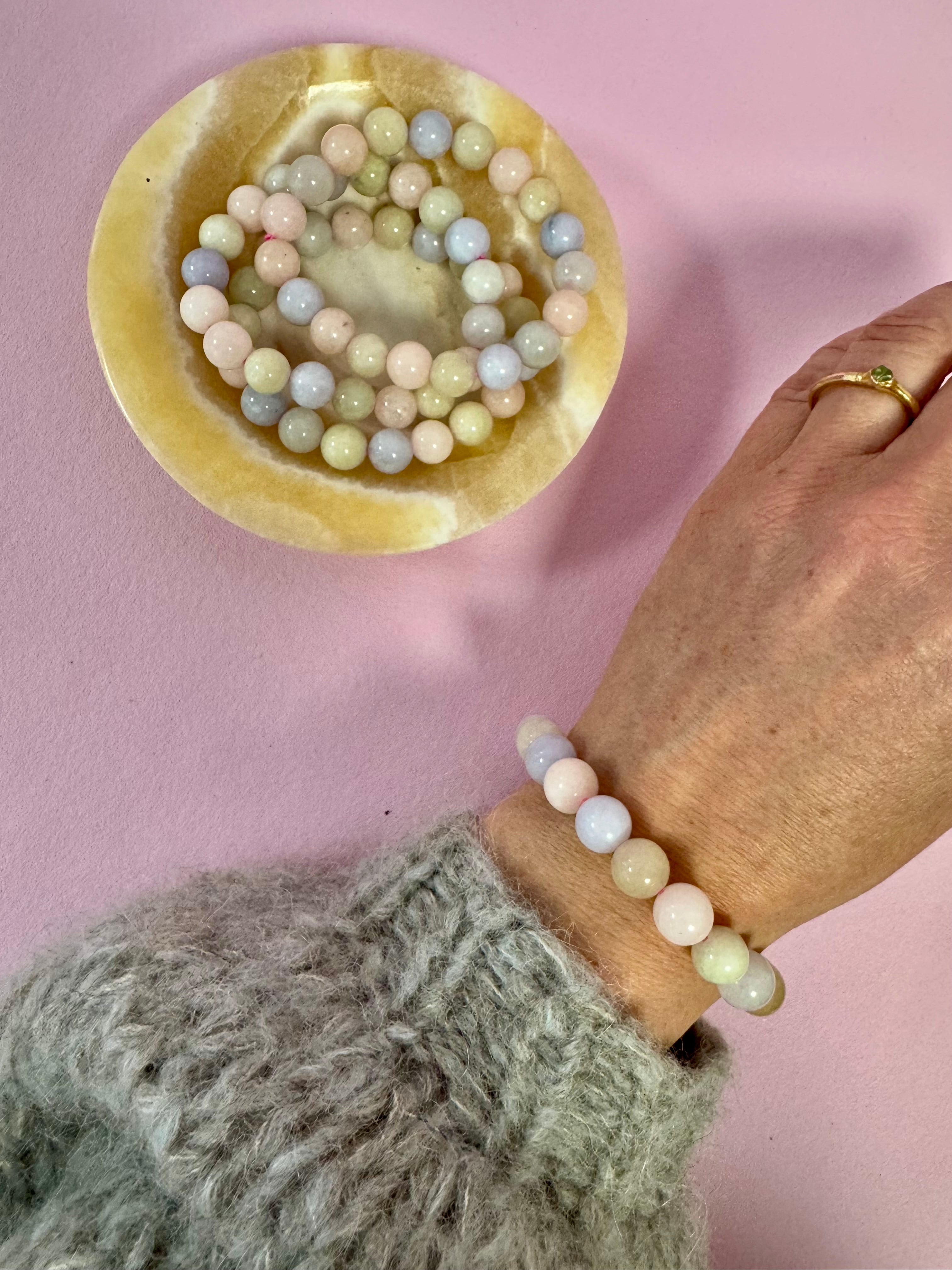 Morganit & Akvamarin Armbånd ☾ (10mm)
