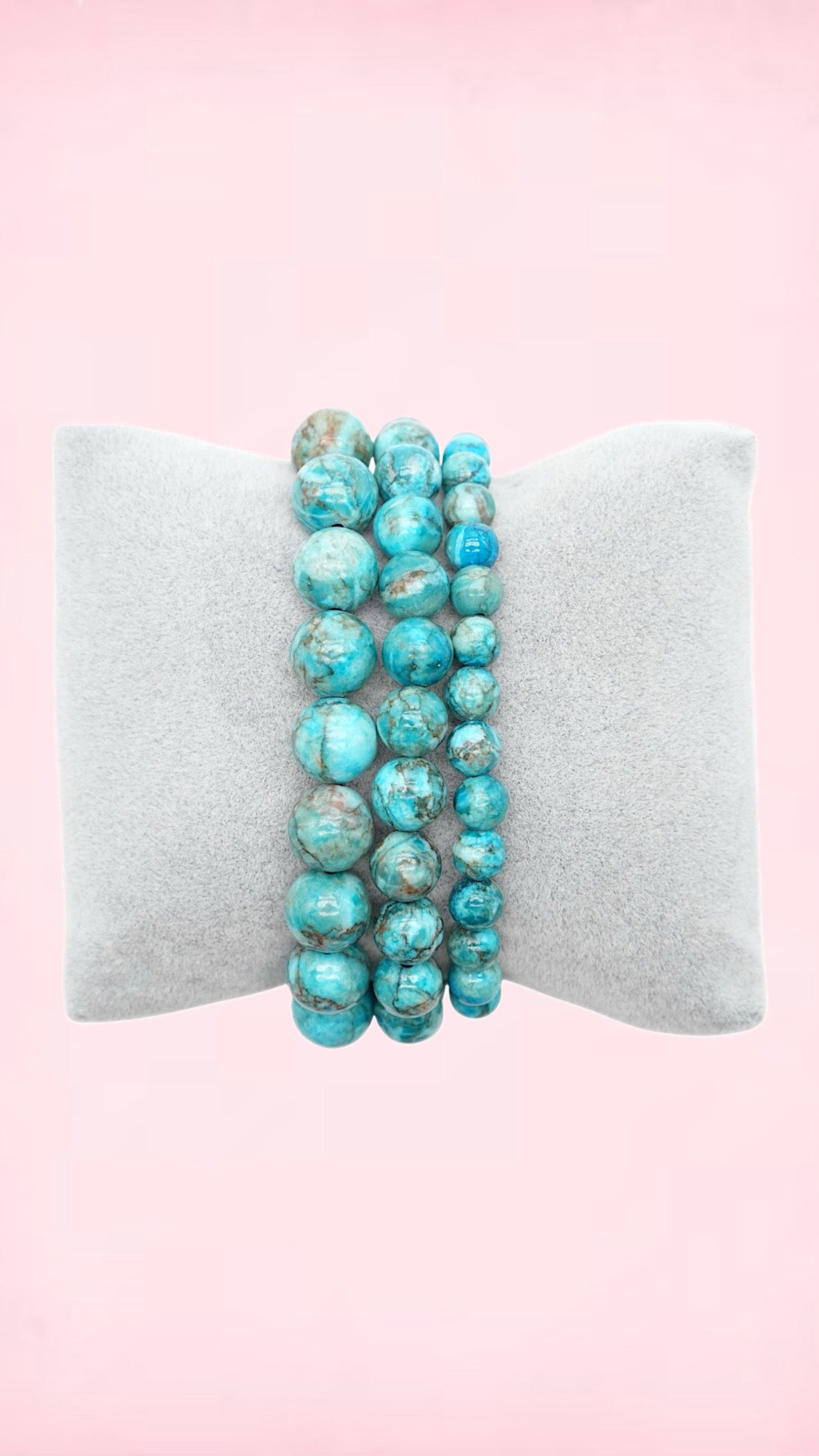 Afrikansk blå turkis armbånd - 6 mm