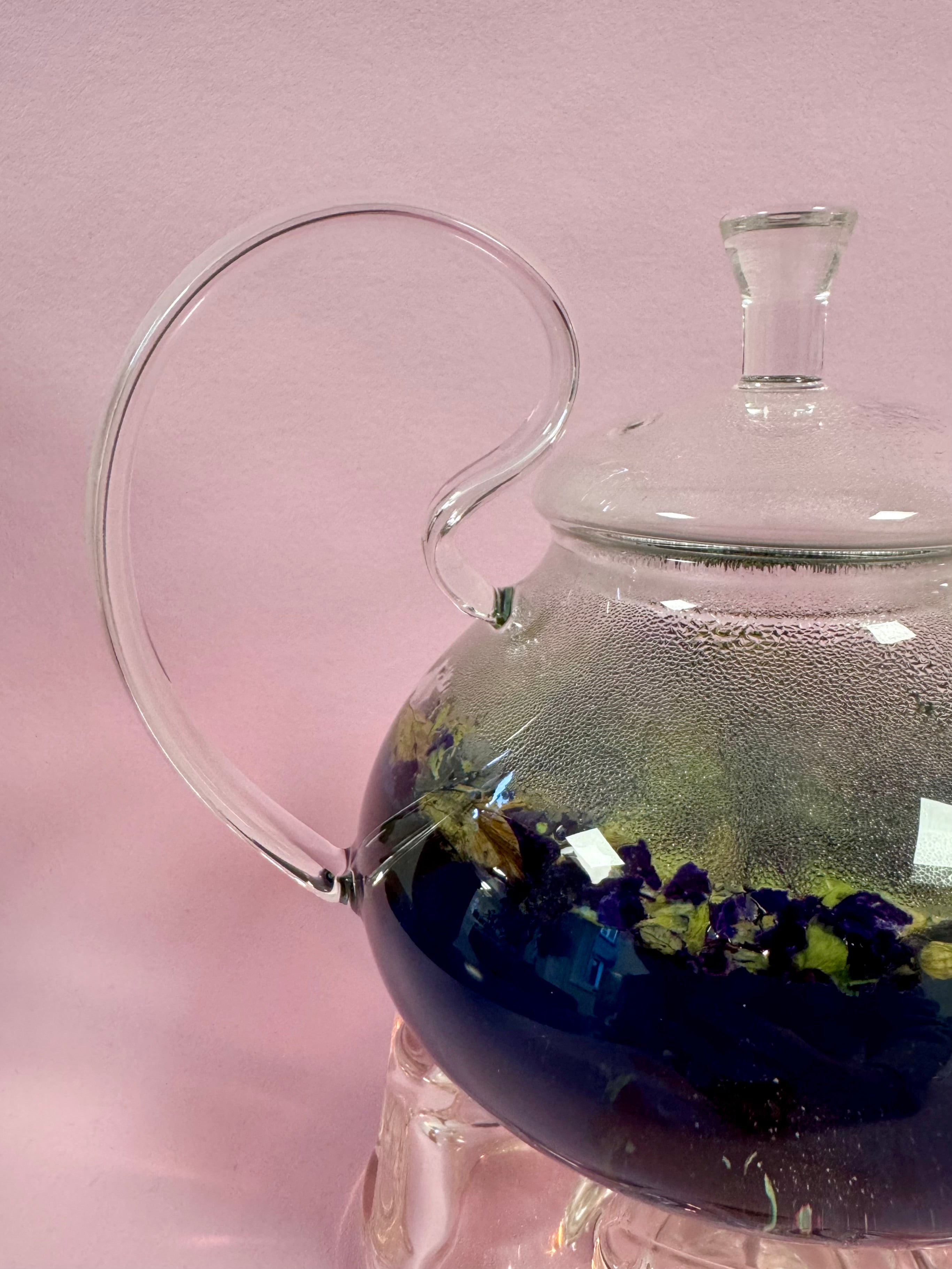 Glas Te Kande Med Stålfilter - 500 ml. Eller glas te varmer til fyrfadslys - Fra Tea Soul - Italien ☽