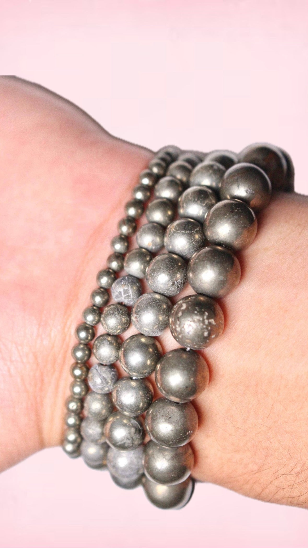 Pyrit a+ Armbånd ☾ FRUGTBARHED, VELSTAND & SUCCES ☾ 6mm & 4mm