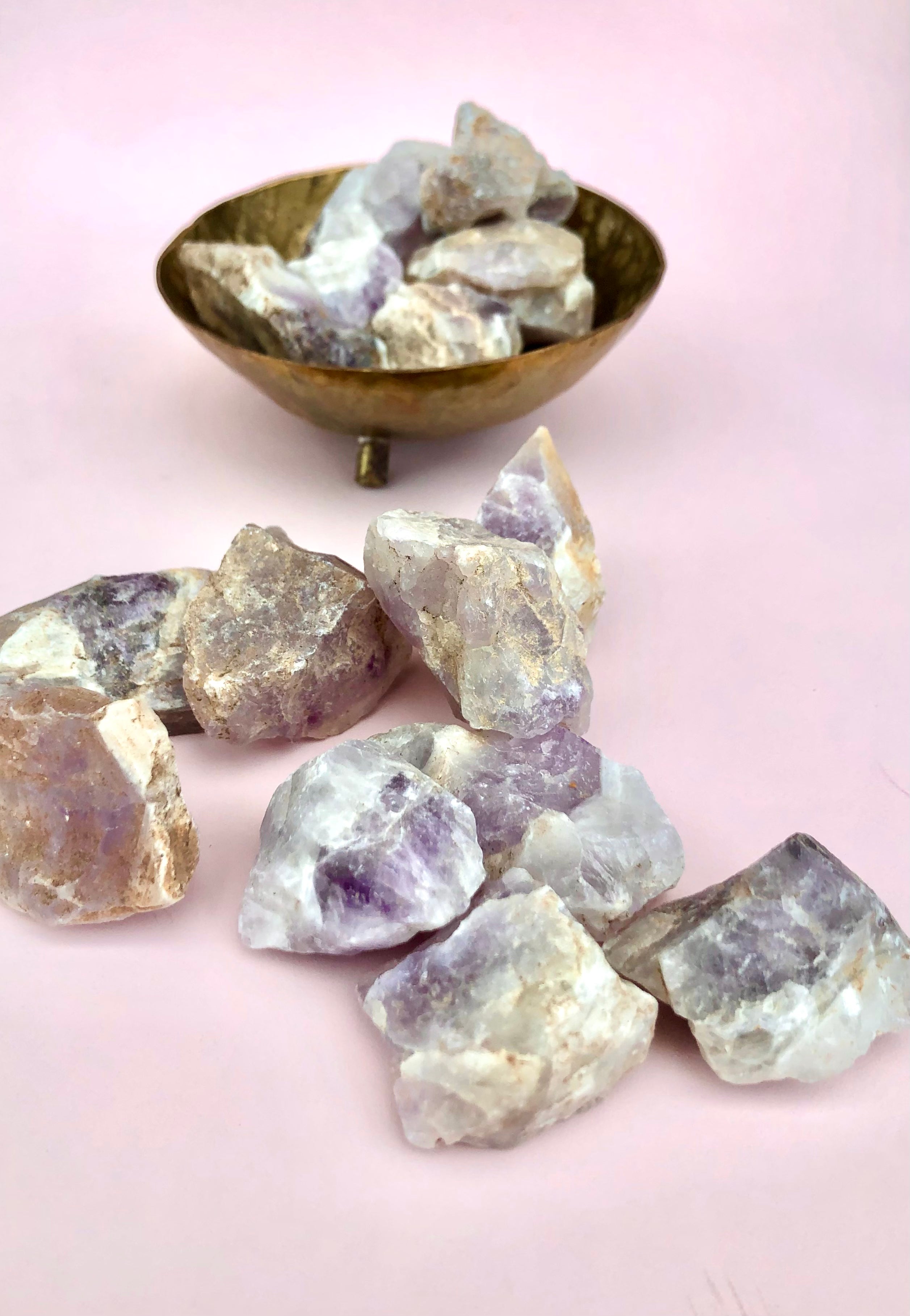 Rå Ametyst ☾ Lommesten ☾ RO, HEALING & SELVKÆRLIGHED ☾ 22 - 30 Gram