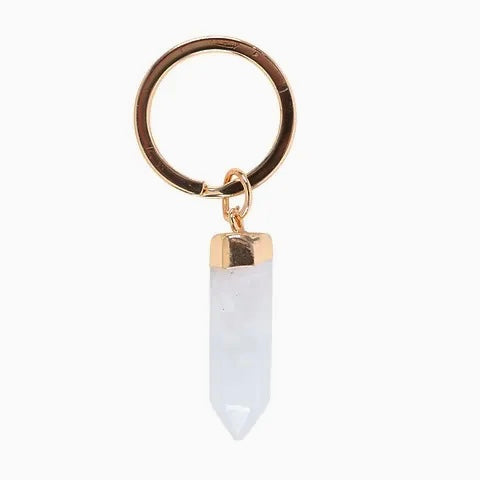 Månesøster Krystaller Bjergkrystal Nøglering - Healing med det hvide lys, klarhed, styrke & bevidsthed