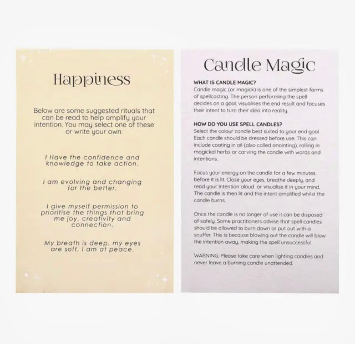Månesøster Krystaller - Gul ☾ Happiness SPELL CANDLES ☾ For glæde