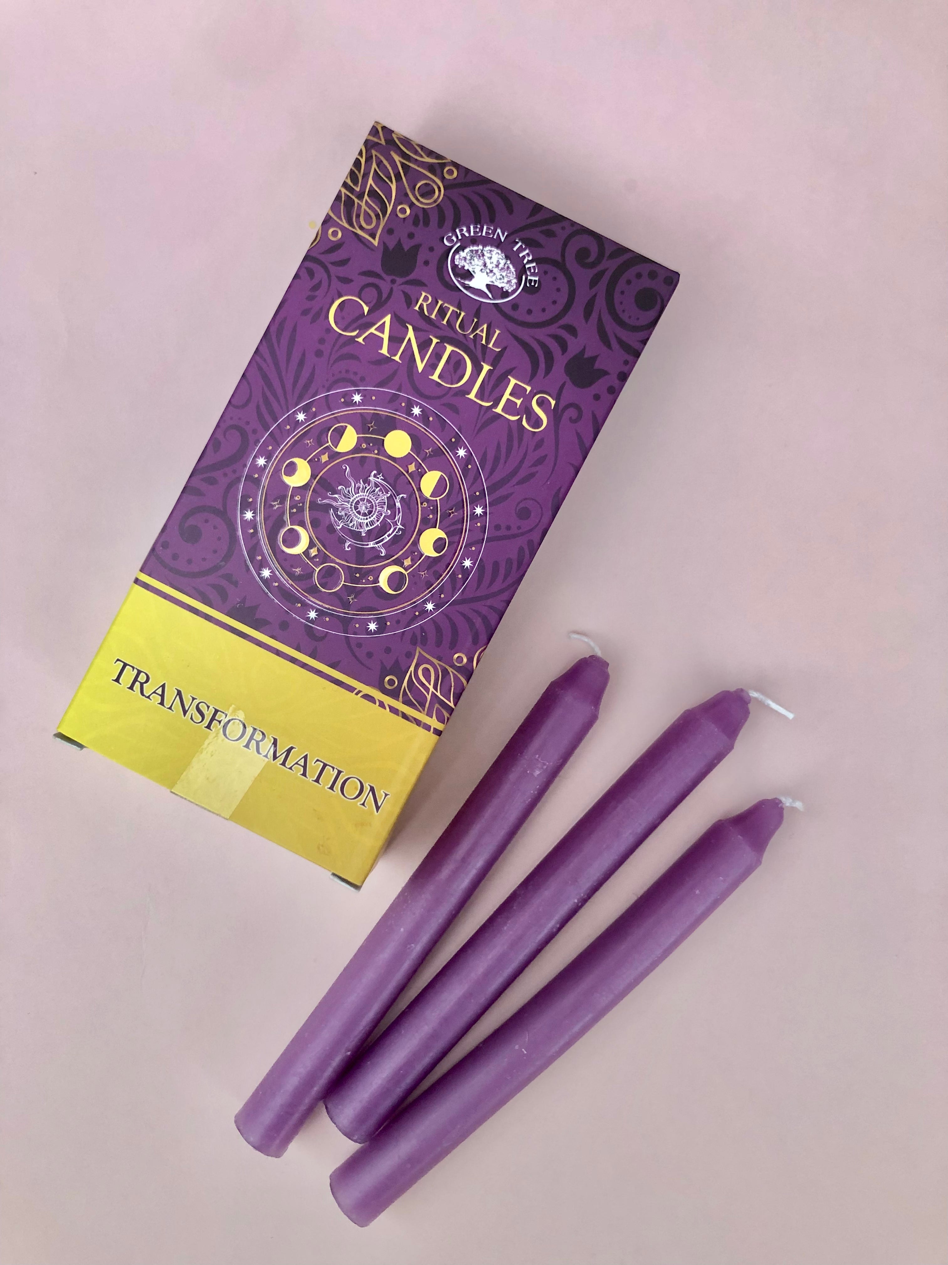 Månesøster Krystaller Stearinlys Ritual Transformation CANDLES