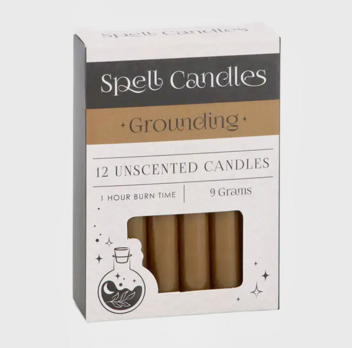 Månesøster Krystaller - Brune ☾ Grounding SPELL CANDLES ☾ For Jordforbindelse