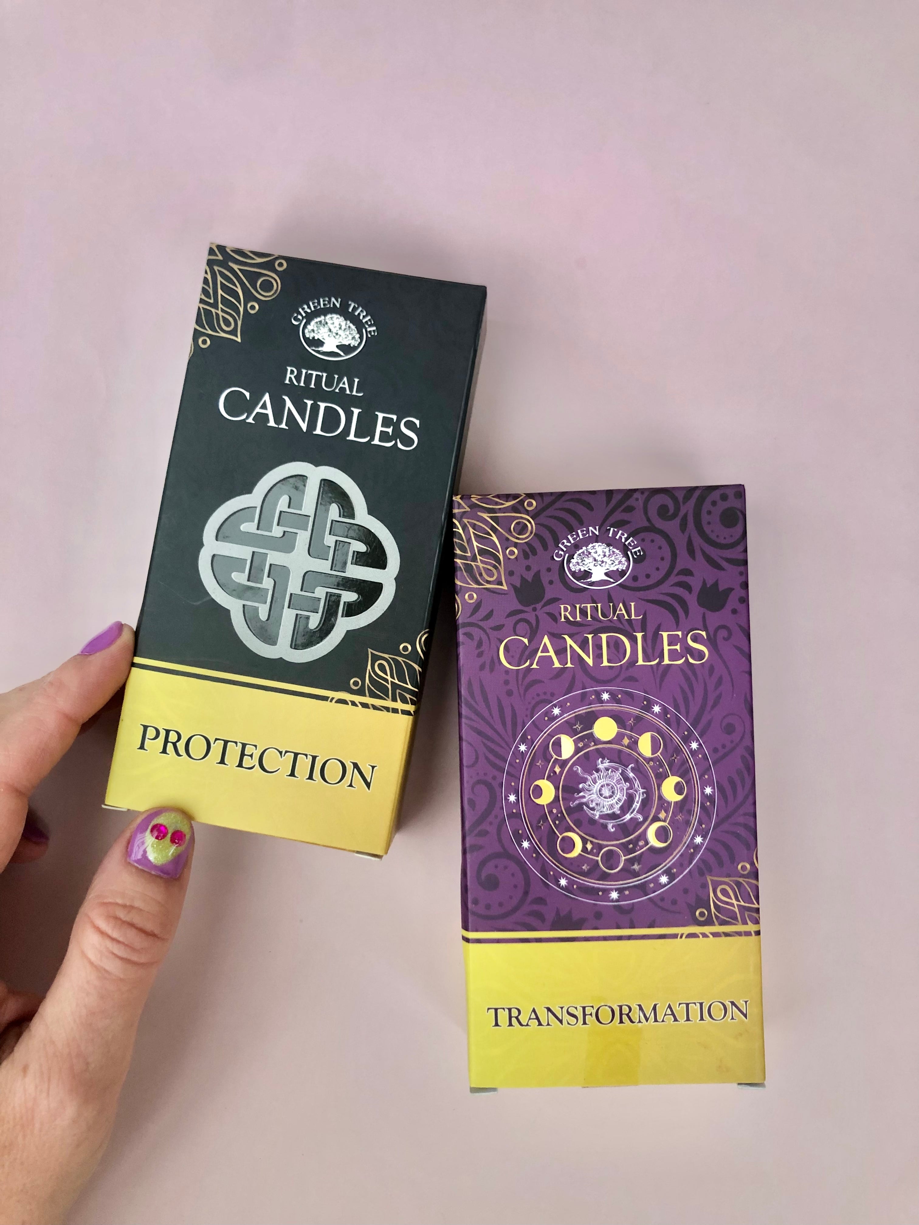 Månesøster Krystaller Stearinlys Ritual Transformation CANDLES