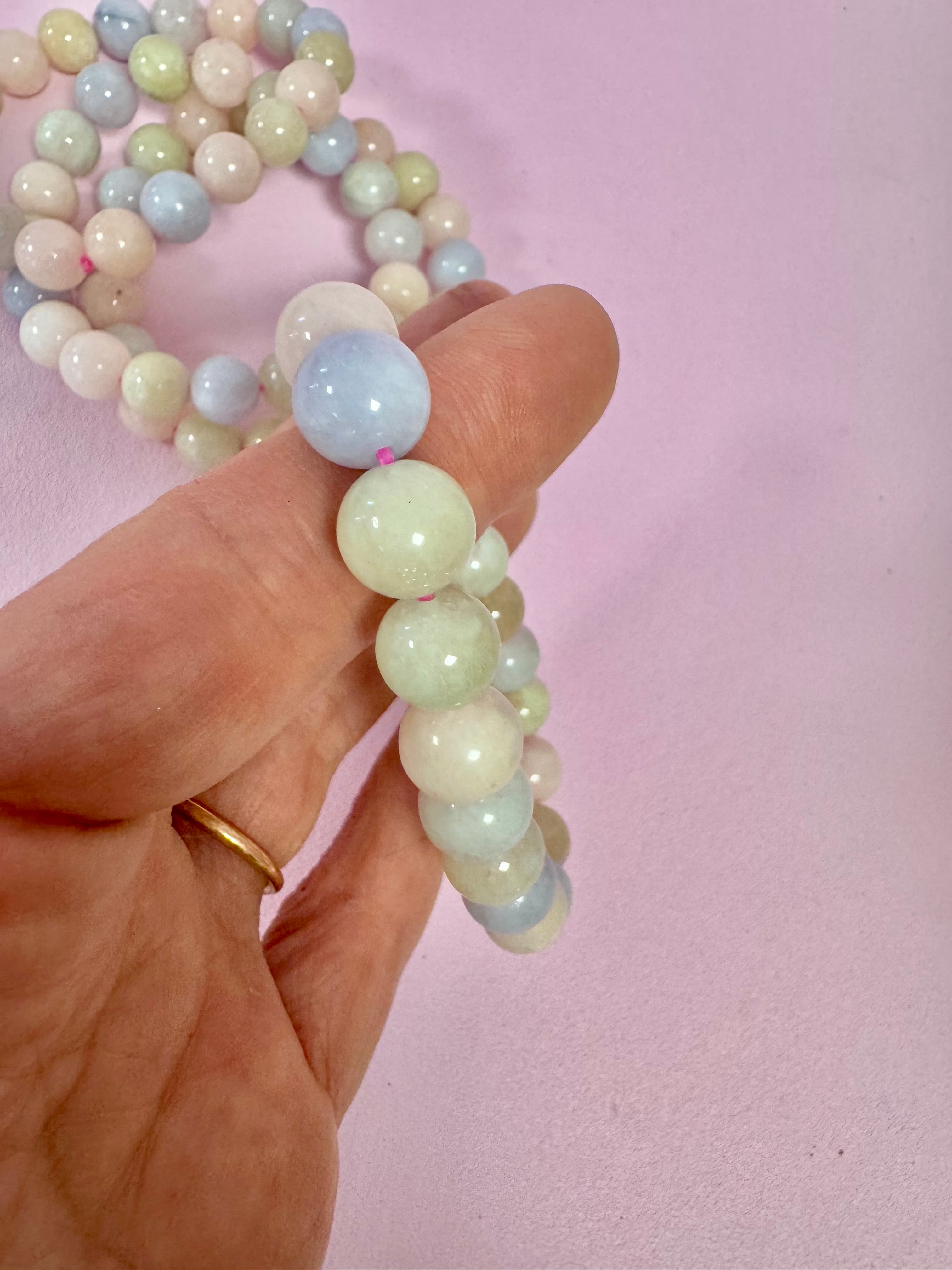 Morganit & Akvamarin Armbånd ☾ (10mm)