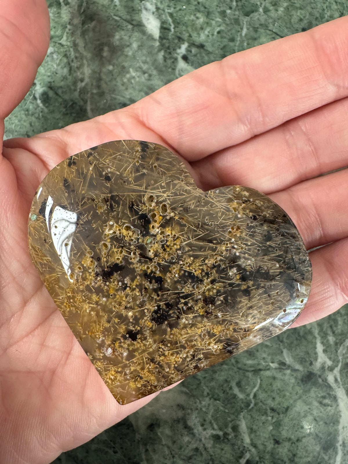 Rutilkvarts – Golden Hair - hjerte
