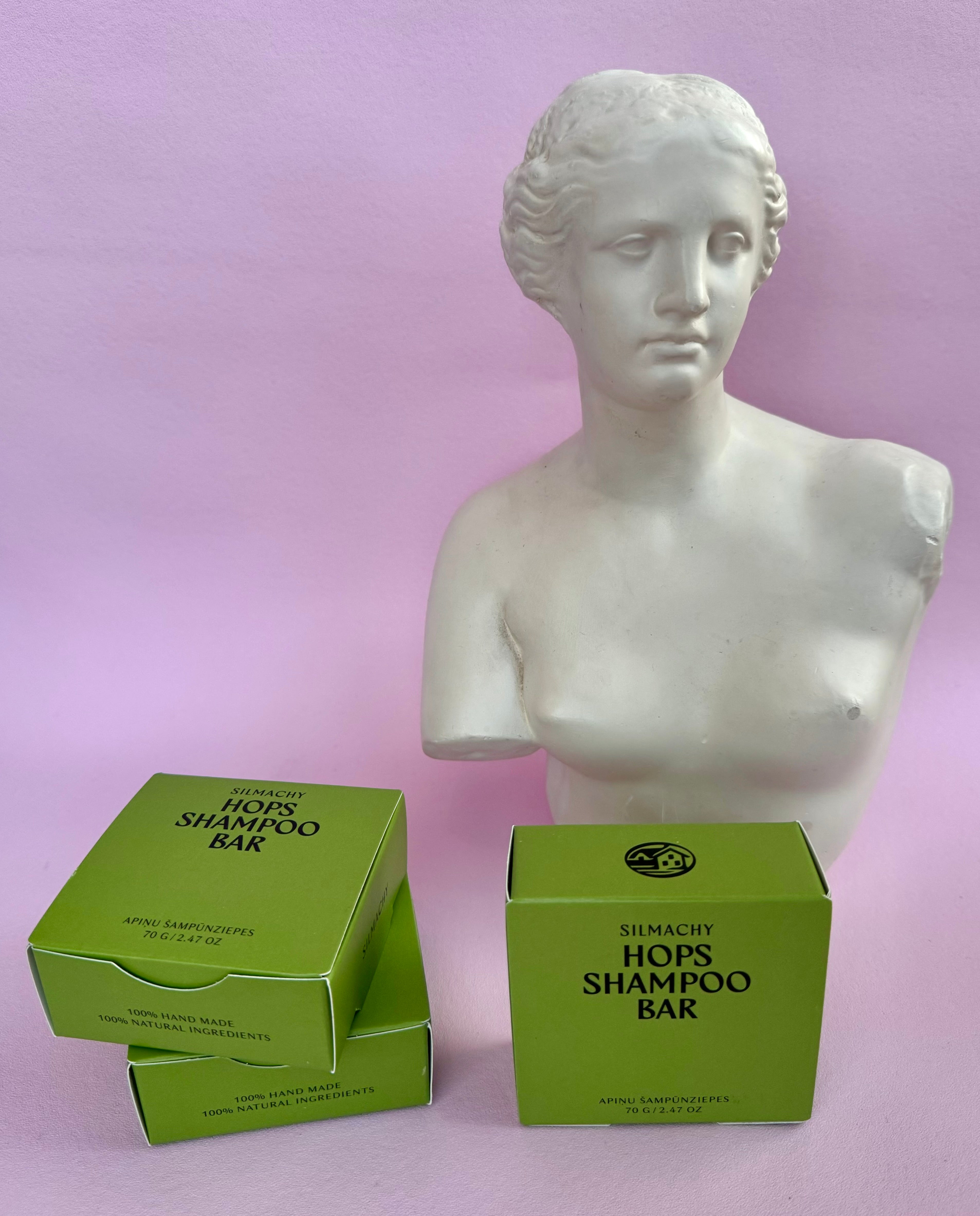 Månesøster Krystaller Hops Shampo Bar med humle & nælde ekstrakt til hårstyrke fra SILMACHY - Skæg Shampoo / Pleje