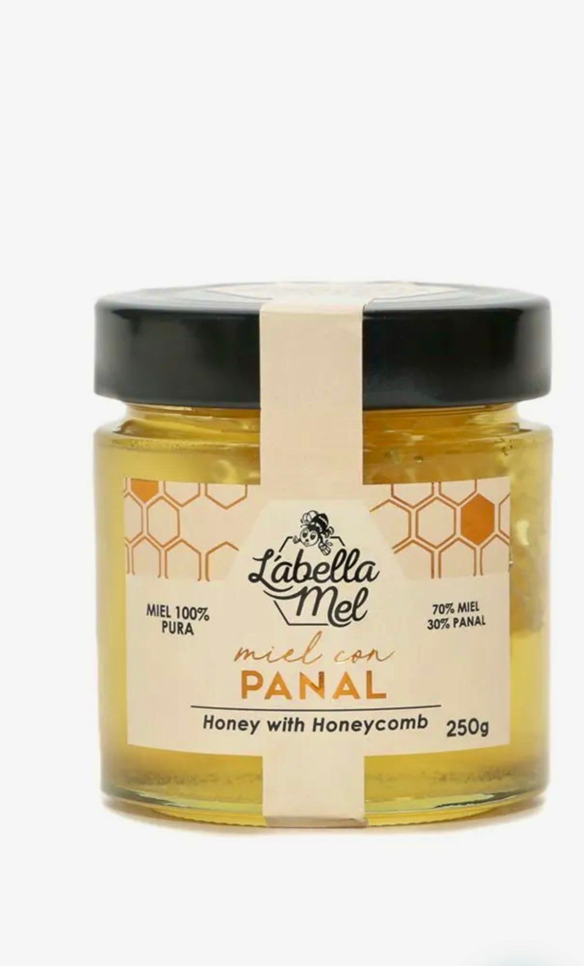 Akaciehonning med honningkube fra L’abella Miel - 250 gram