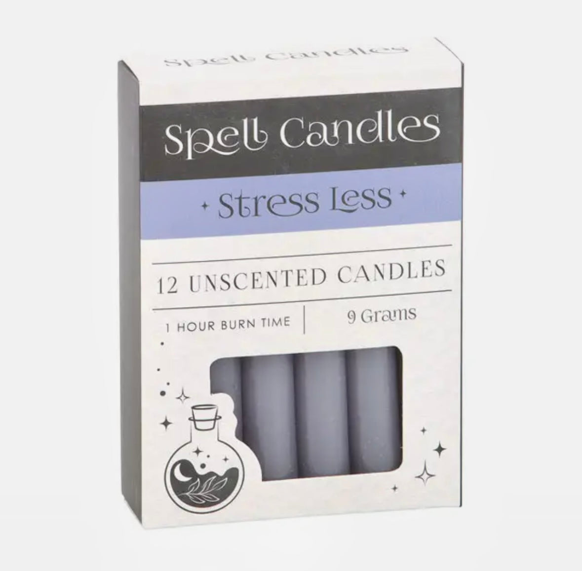 Lavendelfarvet ☾ Magic SPELL CANDLES ☾ For mindre stress