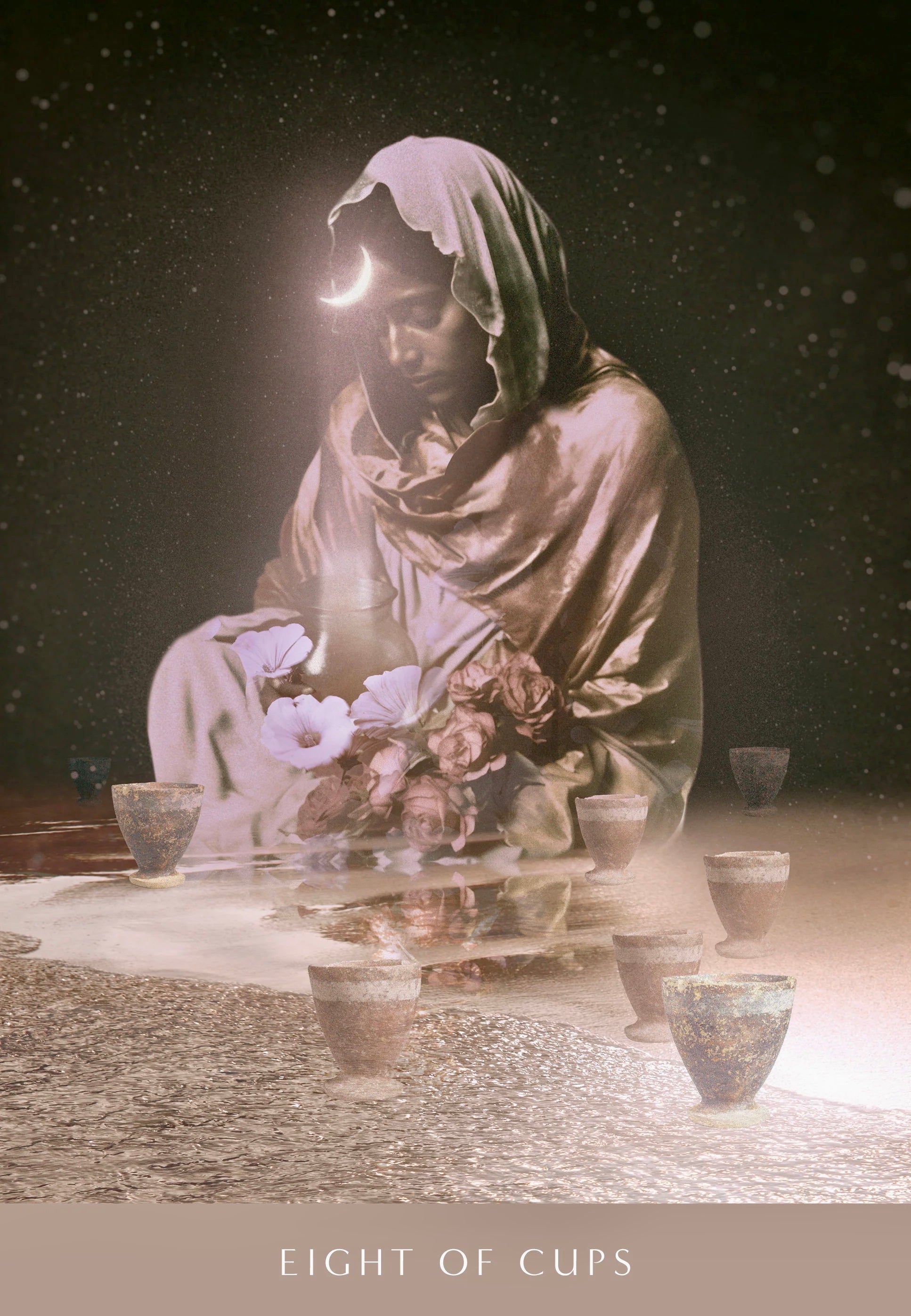 Månesøster Krystaller ☾ The Moonchild Tarot Shadow Work Edition ☾ ☾ Kærligt illustreret af kunstneren Danielle Noel ☾ Meget Luksuriøse kort med en glitrende ryg https://maanesoester.dk www.månesøster.dk