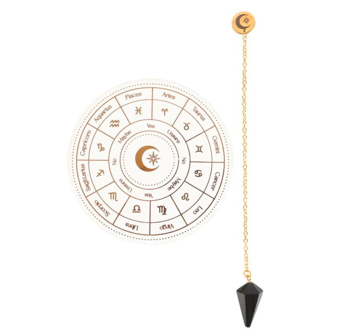 Obsidian Pendul - ASTROLOGY WHEEL DIVINATION KIT