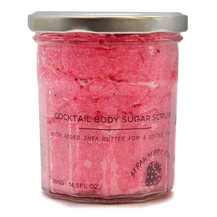 Månesøster Krystaller Strawberry Rum Cocktail Sugar Body Scrub