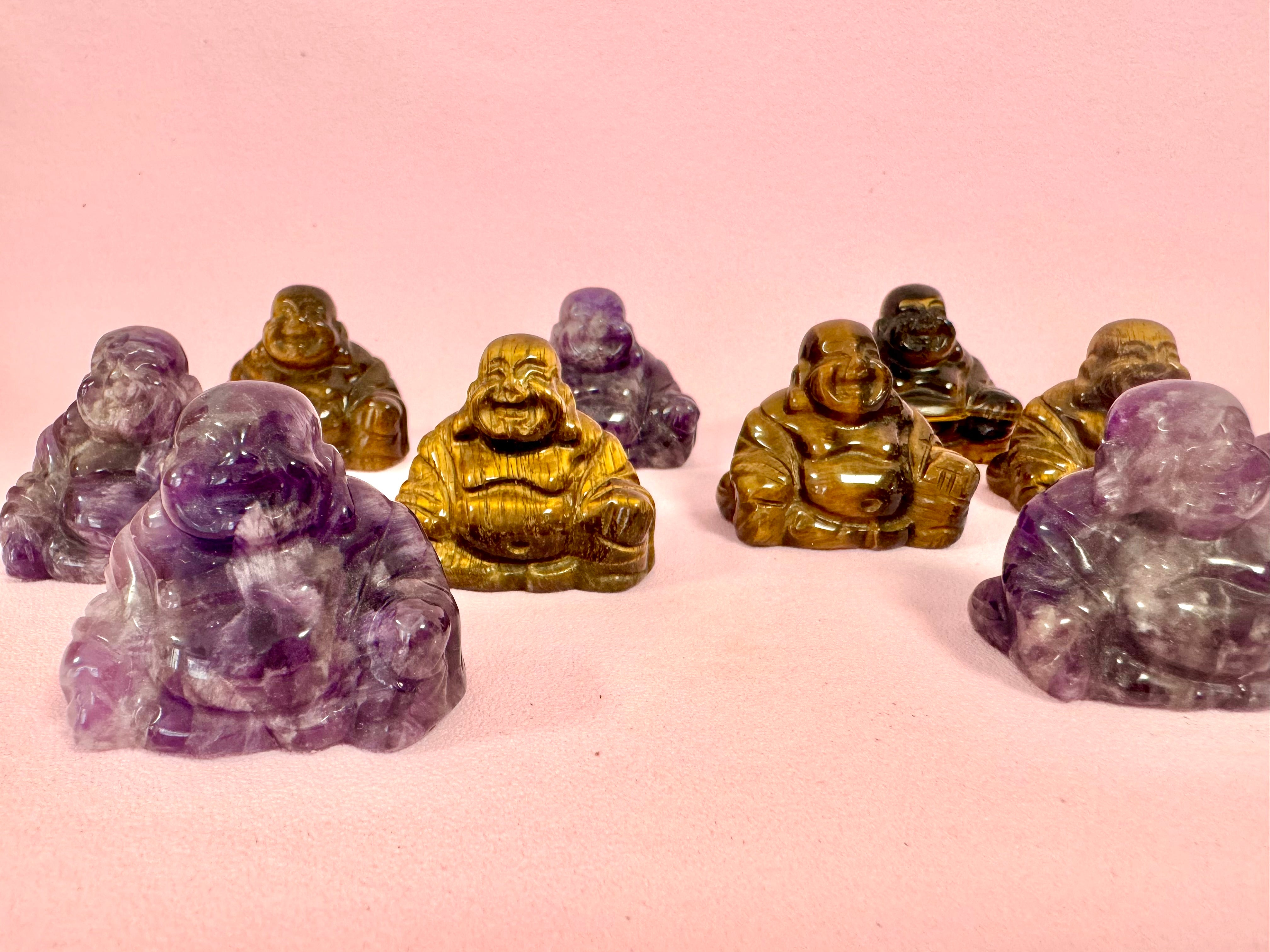 Månesøster Krystaller - Vitus Berings Plads - Horsens - Tigerøje eller Ametyst Buddha: / MAANESOESTER.DK / MÅNESØSTER.DK