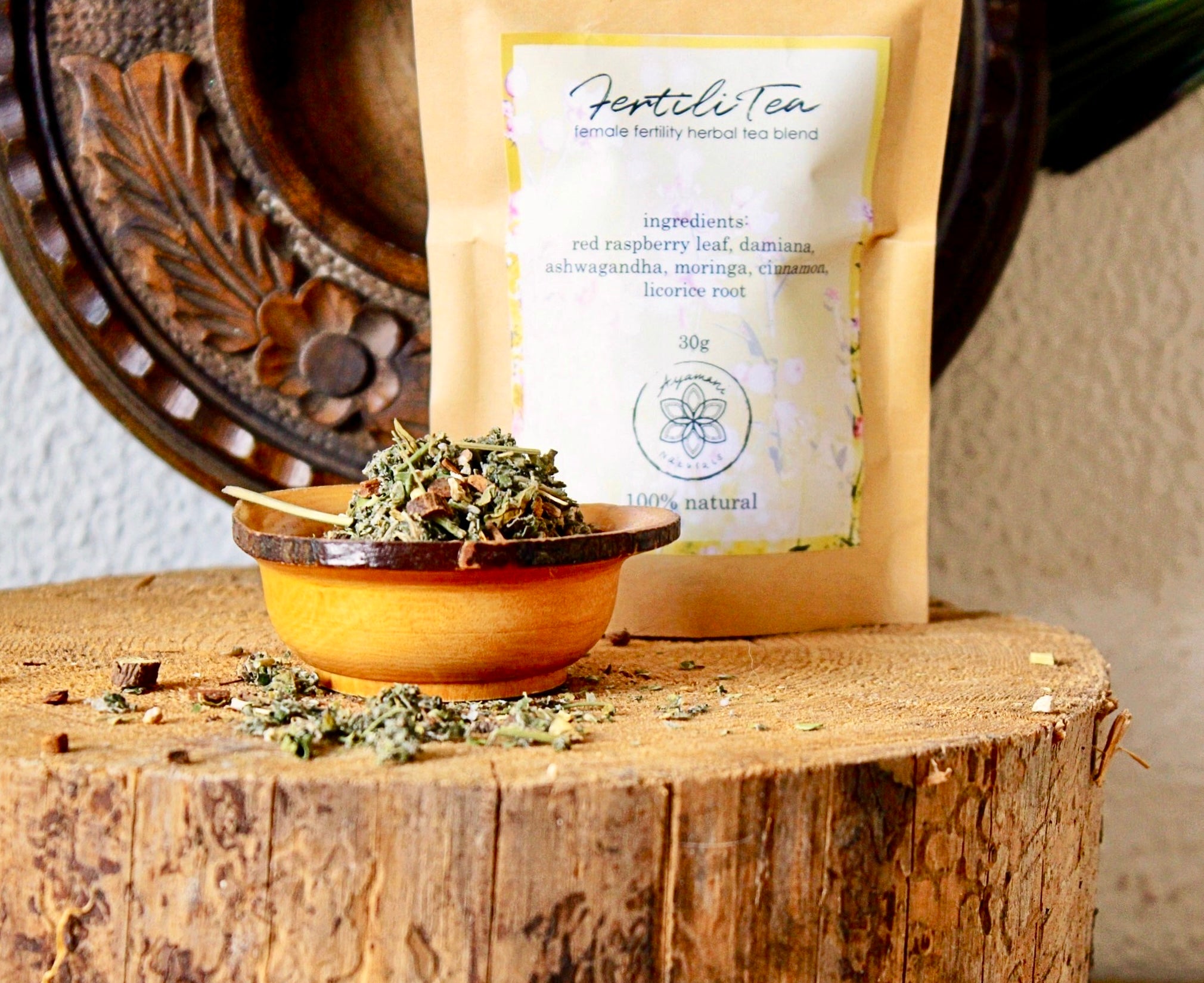 Månesøster Krystaller Horsens - FERTILITEA ☽ Fertilitets Te Fra Ayamani Naturals ☽ 100 gram / MÅNESØSTER.DK / MAANESOESTER.DK