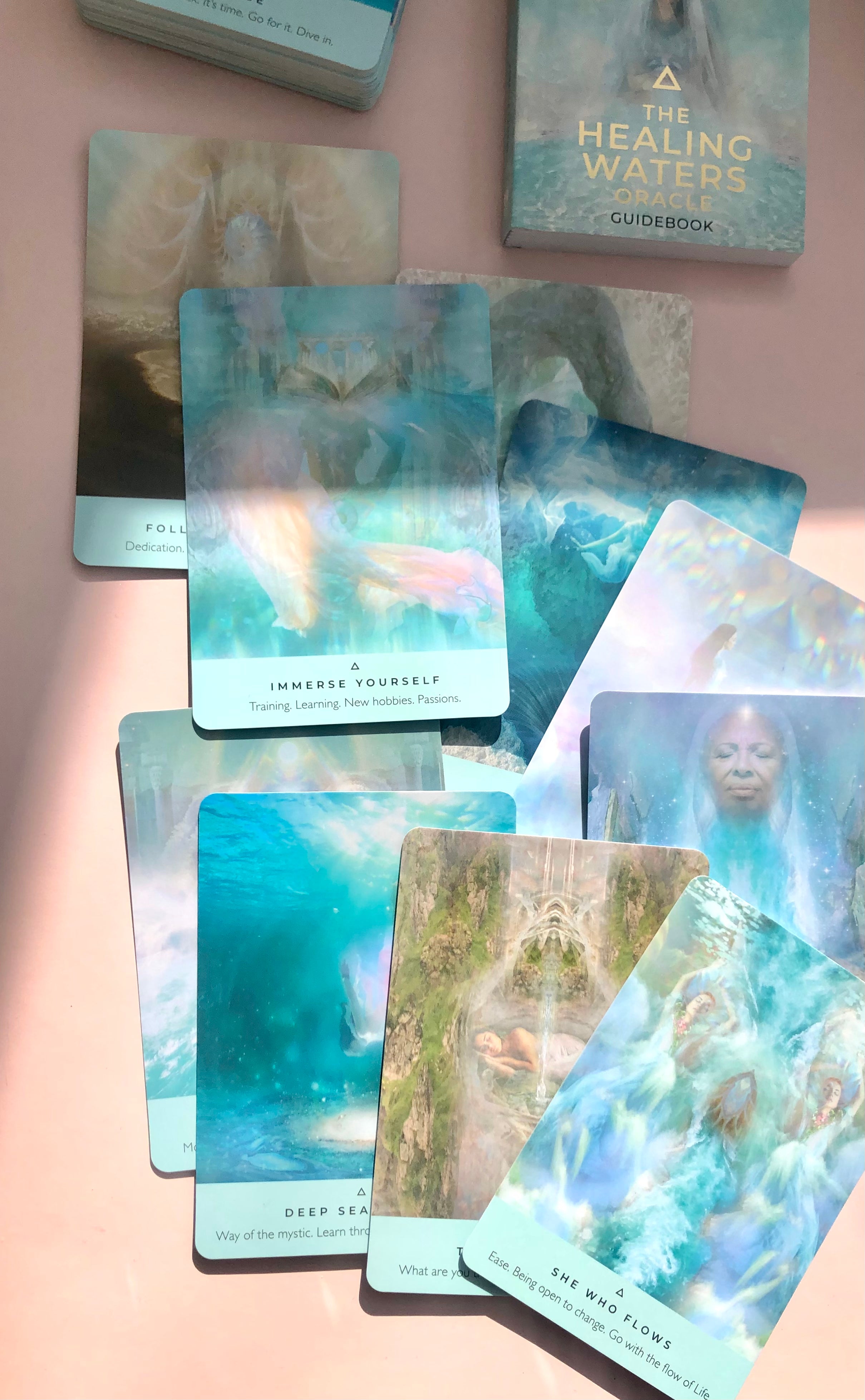 Månesøster Krystaller The Healing Waters Oracle - Rebecca Campbell Engelsk orakelkort sæt + Guidebog