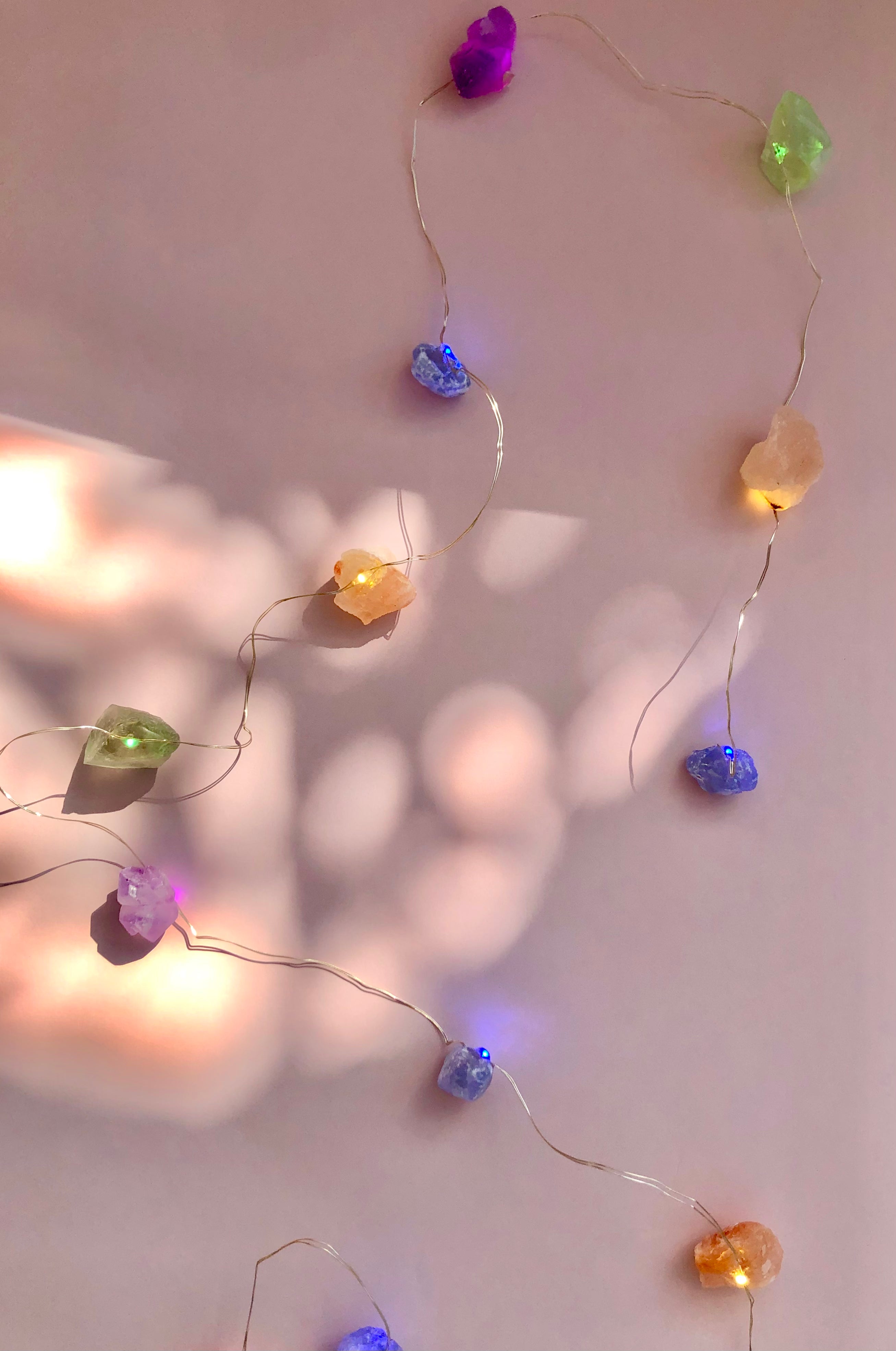 Månesøster Krystaller Krystal mix LED lyskæde Lampe Lys kæde