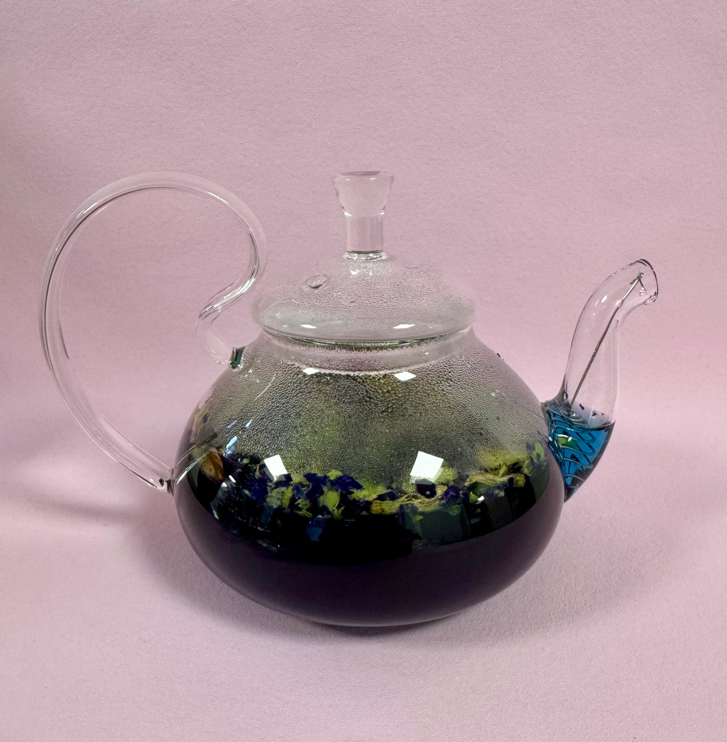 Glas Te Kande Med Stålfilter - 500 ml. Eller glas te varmer til fyrfadslys - Fra Tea Soul - Italien ☽