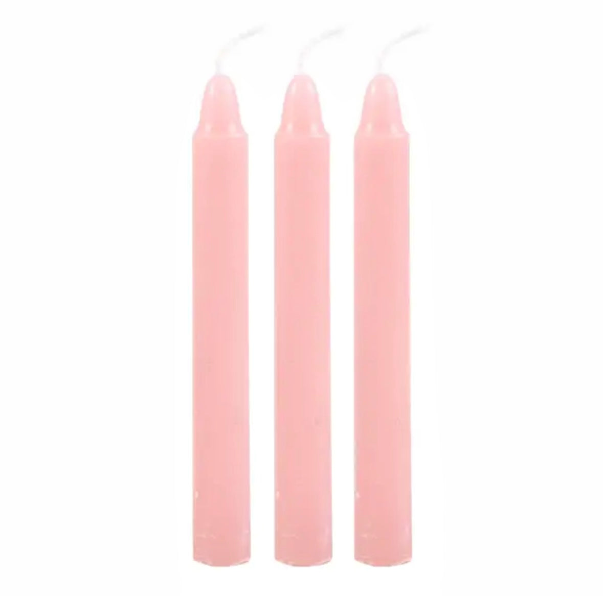 Månesøster Krystaller - Love Spell ☾ Magisk Kærligheds formular & 3 lys i en æske ☾ SPELL CANDLES ☾