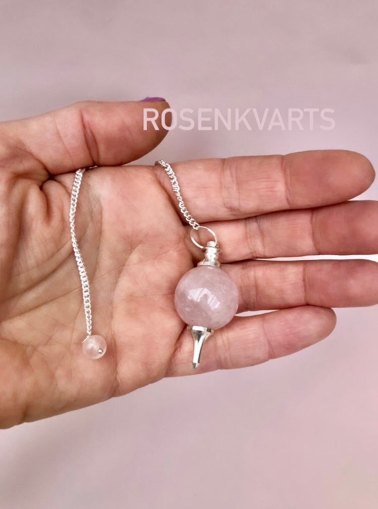 Månesøster Krystalle Pendul Få svar på dine inderste spørgsmål Rosenkvarts
