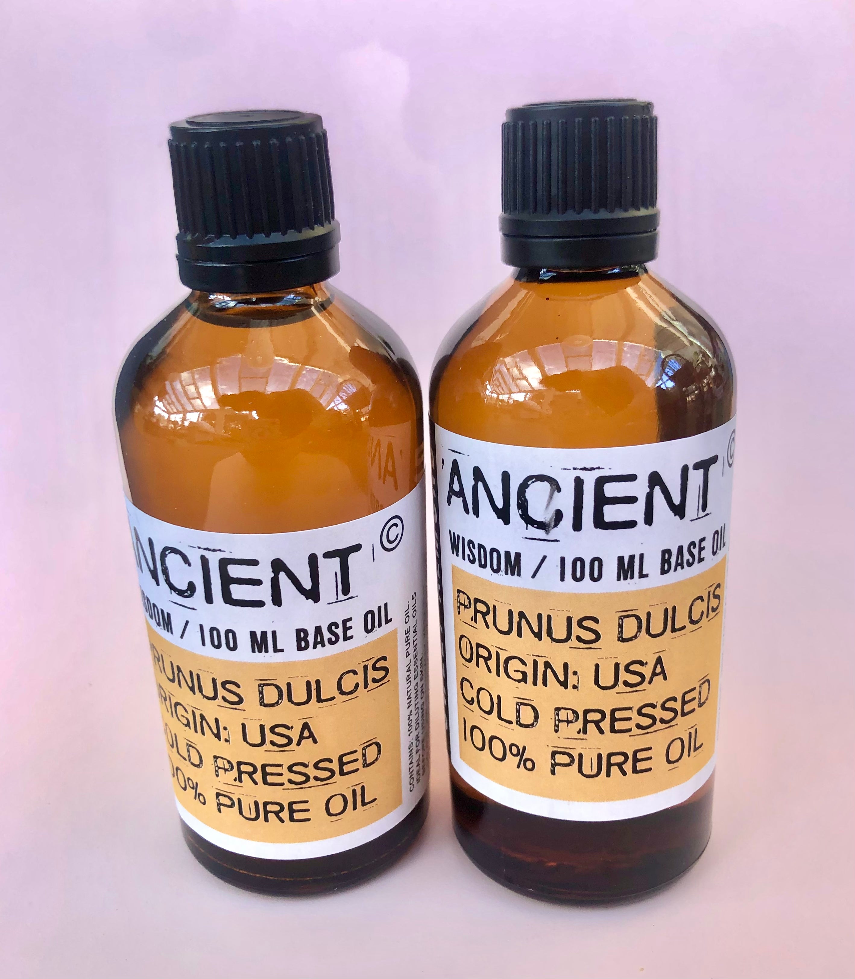 Månesøster Krystaller Naturlig Mandel Olie ☽ Koldpresset ☽ fra Ancient Wisdom 100 ml