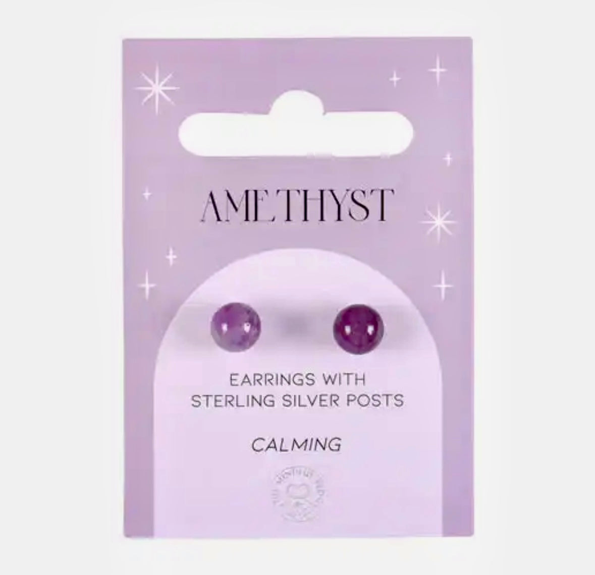 Månesøster Krystaller Ametyst ØRERINGE ☾ RO, HEALING & SELVKÆRLIGHED