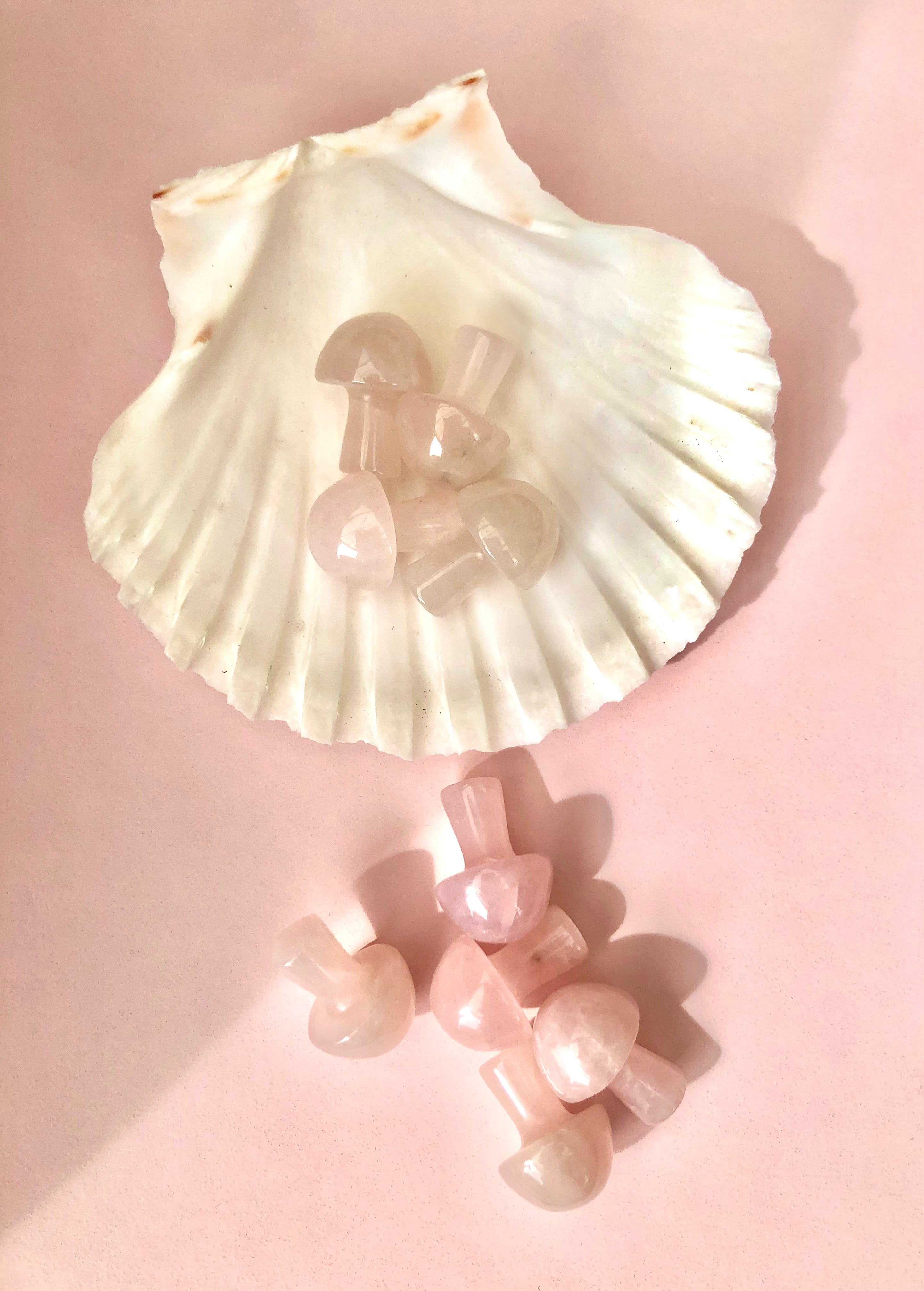Rosenkvarts Svamp - Ubetinget Kærlighed & Balance Mellem Yin & Yang ♡ (2 cm.)