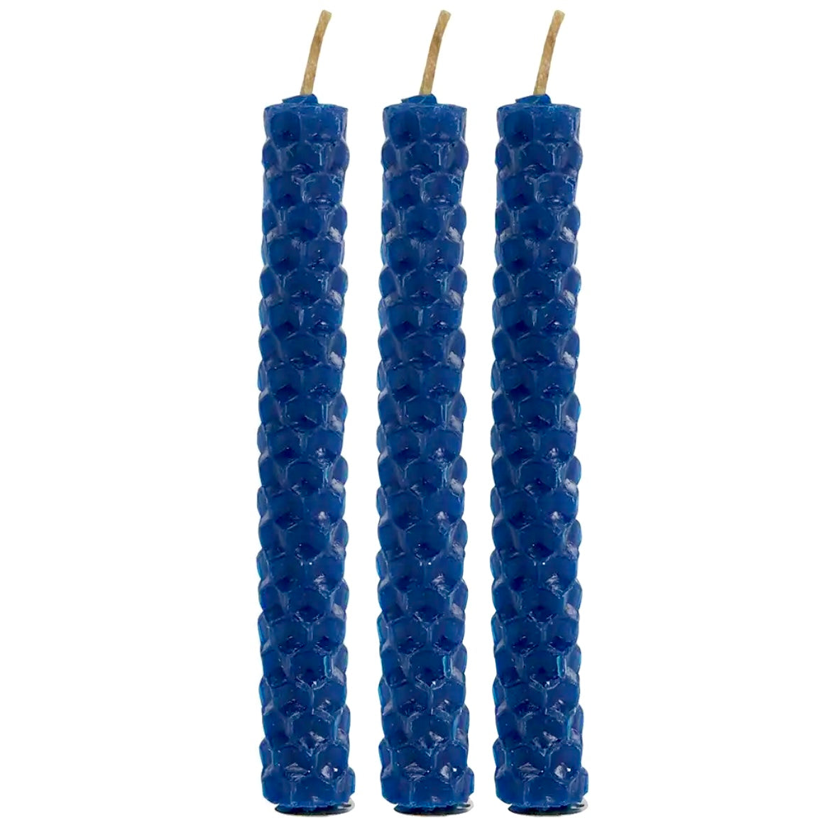 Månesøster Krystaller Sæt med 6 Blå ☾ Bivoks magic SPELL CANDLES ☾