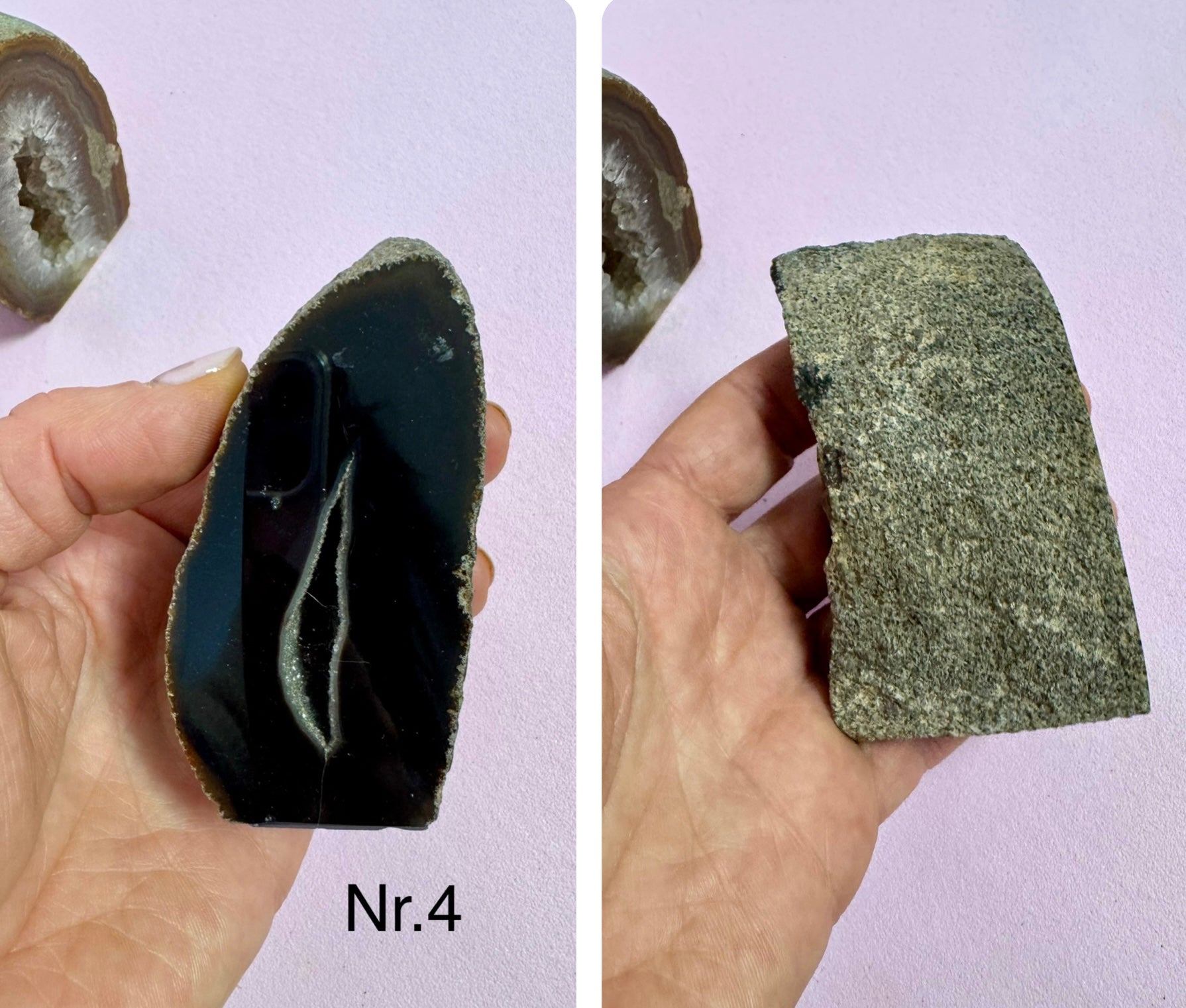 Månesøster Krystaller Horsens - Agat Geode ☽ Selvrespekt, Jordforbindelse, Selvstændighed / MÅNESØSTER.DK / MAANESOESTER.DK
