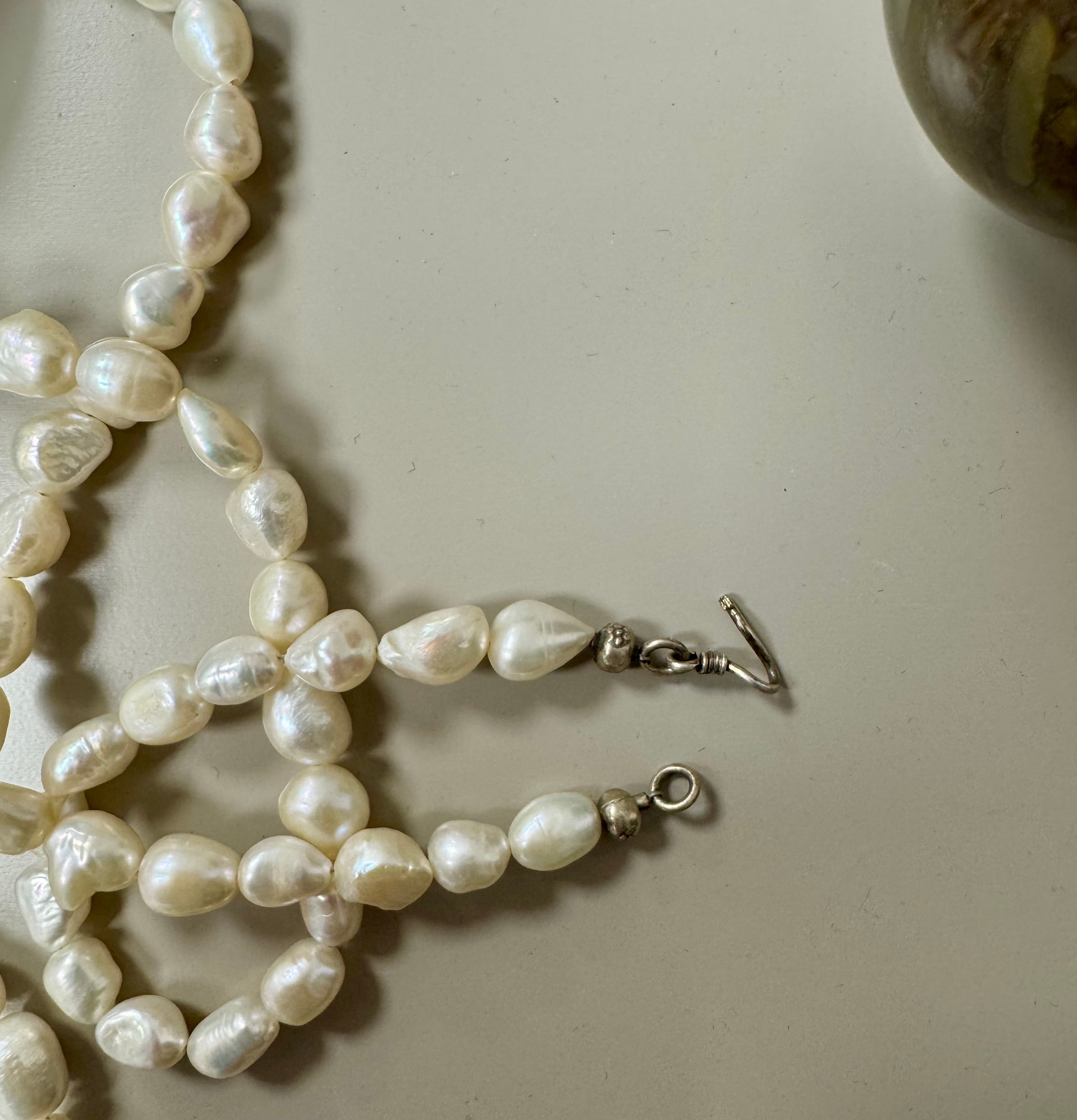 Klassisk Barok Perle Halskæde ♡ Håndlavet i Danmark - 46 cm. lang