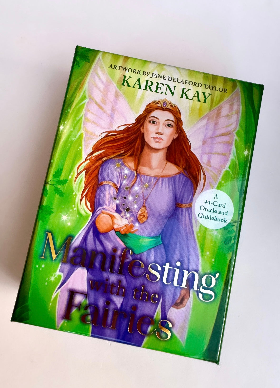 Månesøster Krystaller - Tarot Tarotkort - Manifesting with the Fairies - Et 44-korts orakelsæt & guidebog - Karen Kay - maanesoester.dk