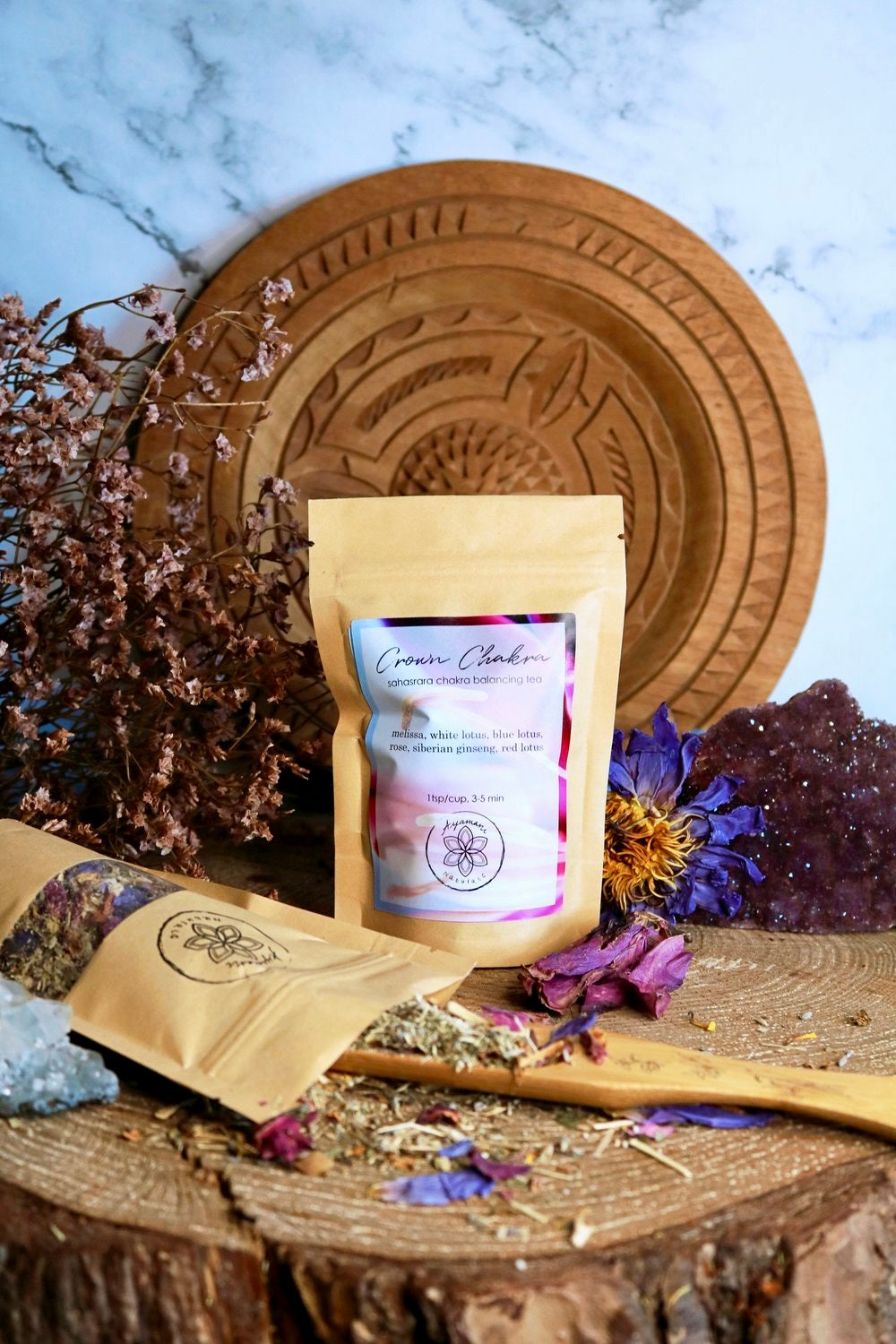 CROWN CHAKRA TEA ☽ krone chakra te Fra Ayamani Naturals ☽ 100 gram
