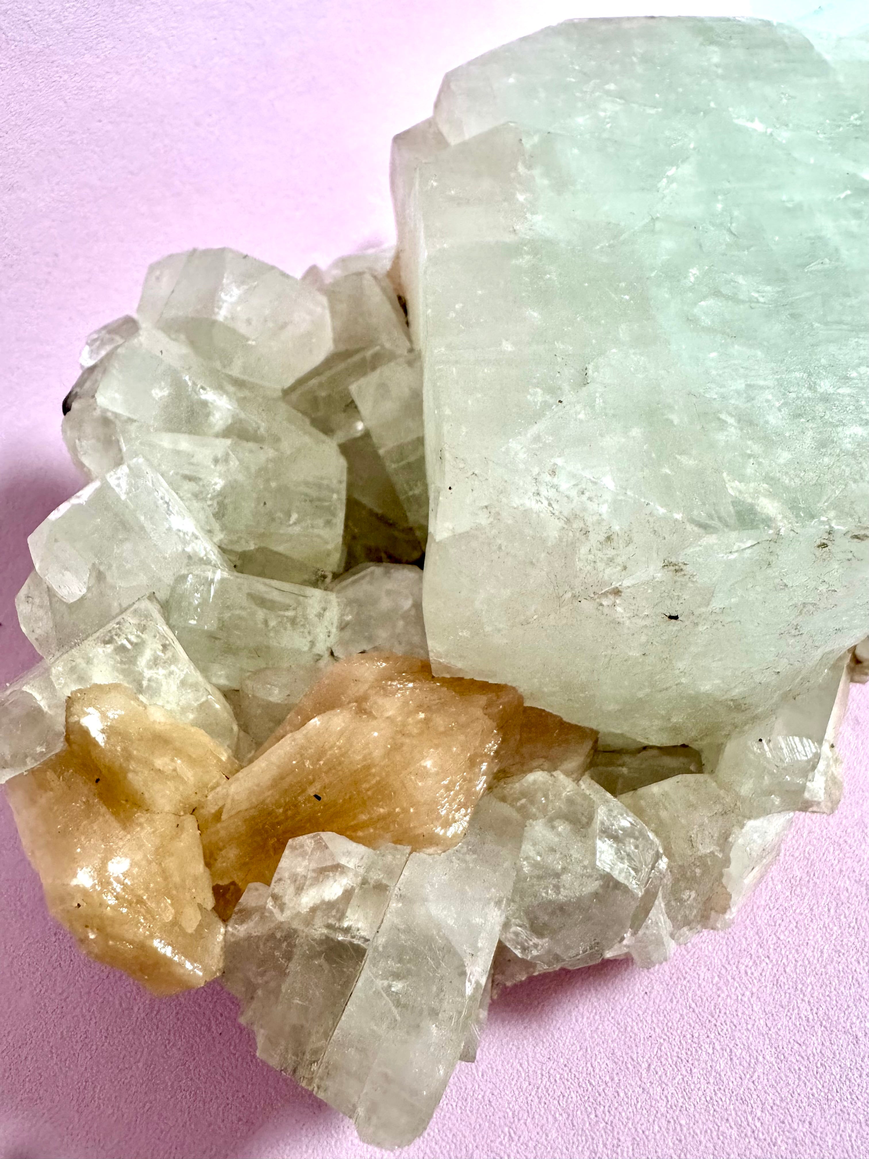 Kæmpe Apophyllit klynge – Zeolit ☾ nr. 222 - 3,5 kg