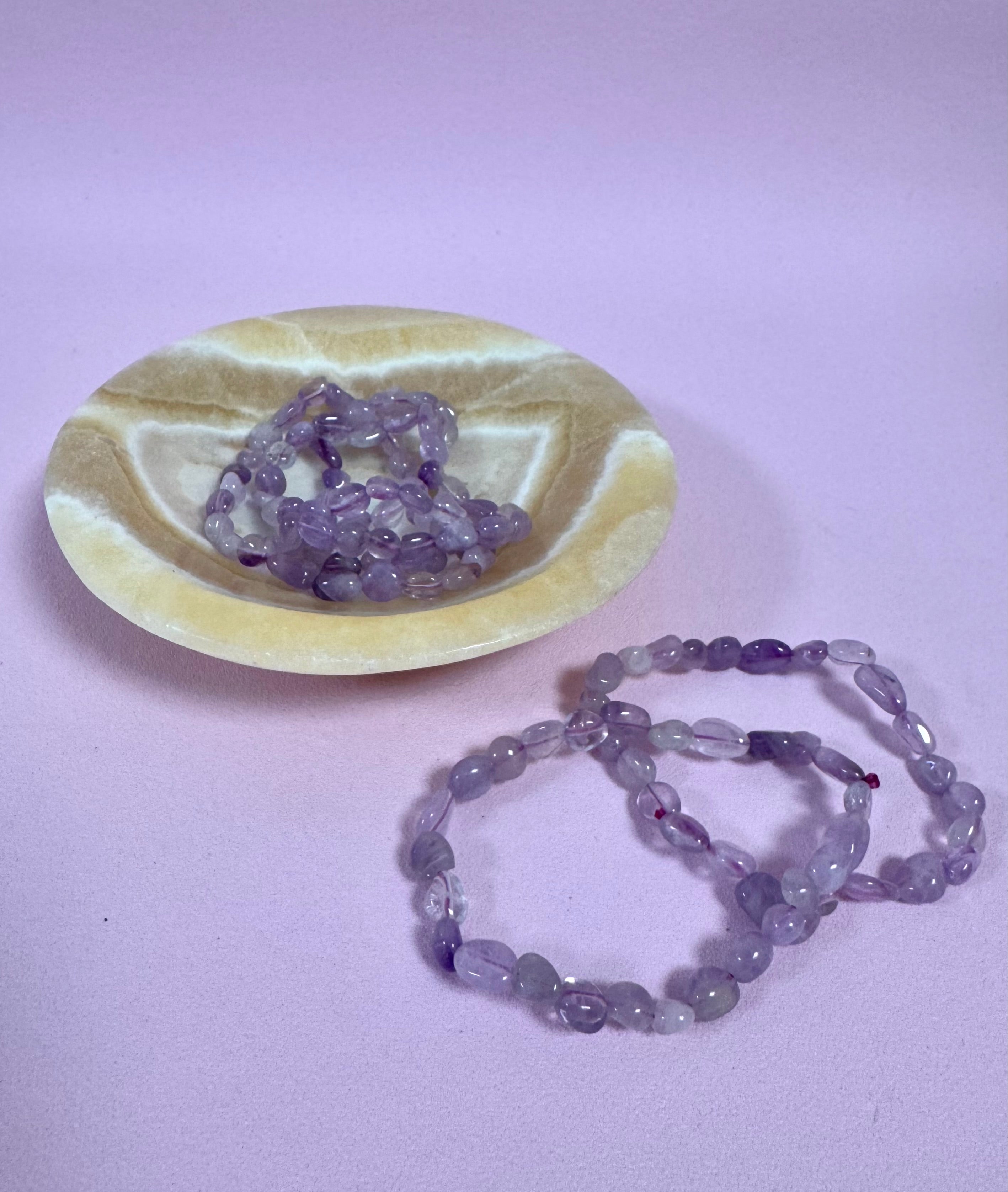 Lavendel Ametyst Armbånd ☾ RO, HEALING & SELVKÆRLIGHED ☾