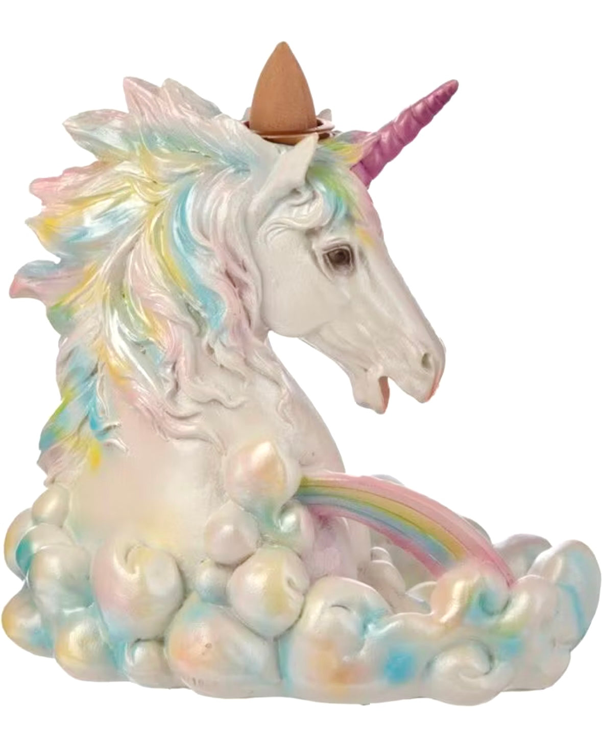 Unicorn Rainbow Backflow Røgelsesbrænder