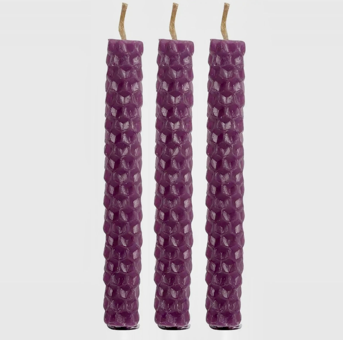 Månesøster Krystaller - Sæt med 6 LILLA ☾ Bivoks magic SPELL CANDLES ☾ MÅNESØSTER.DK / MAANESOESTER.DK