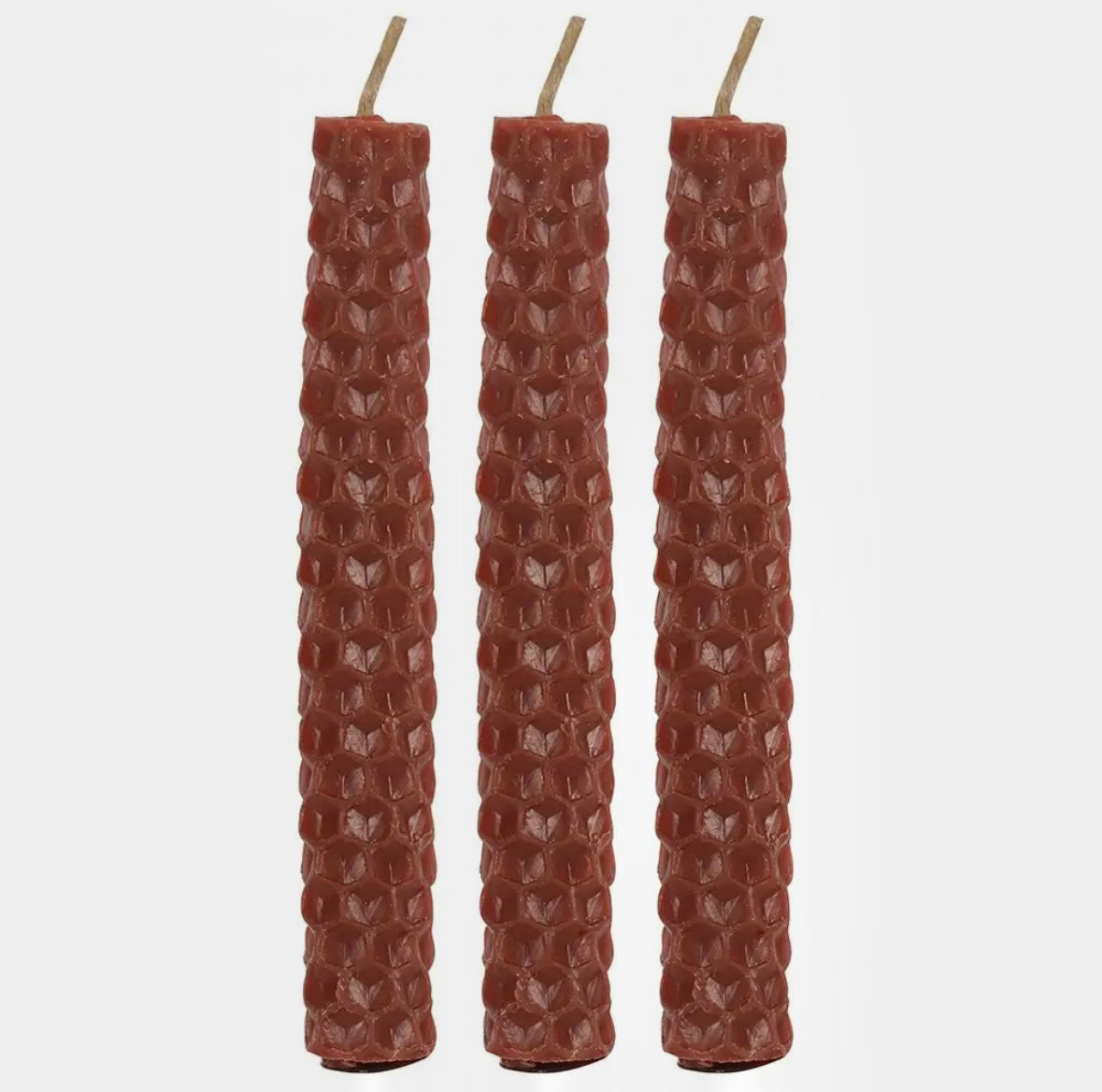Månesøster Krystaller - Sæt med 6 brune ☾ Bivoks magic SPELL CANDLES ☾ MAANESOESTER.DK / MÅNESØSTER.DK