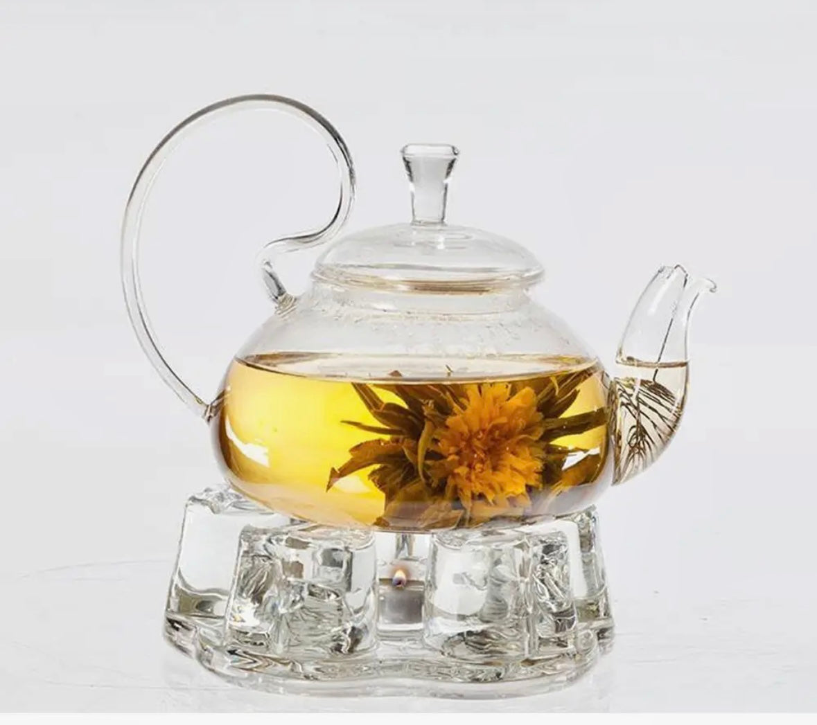 Månesøster Krystaller - Glas Te Kande Med Stålfilter - 500 ml. Fra Tea Soul - Italien ☽ / MÅNESØSTER.DK / MAANESOESTER.DK