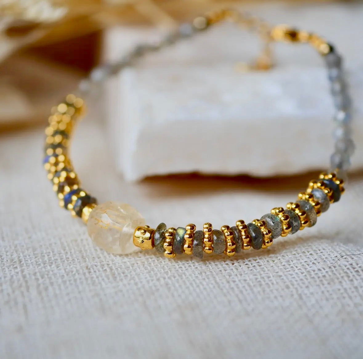Citrin + Labradorit ARMBÅND ☾