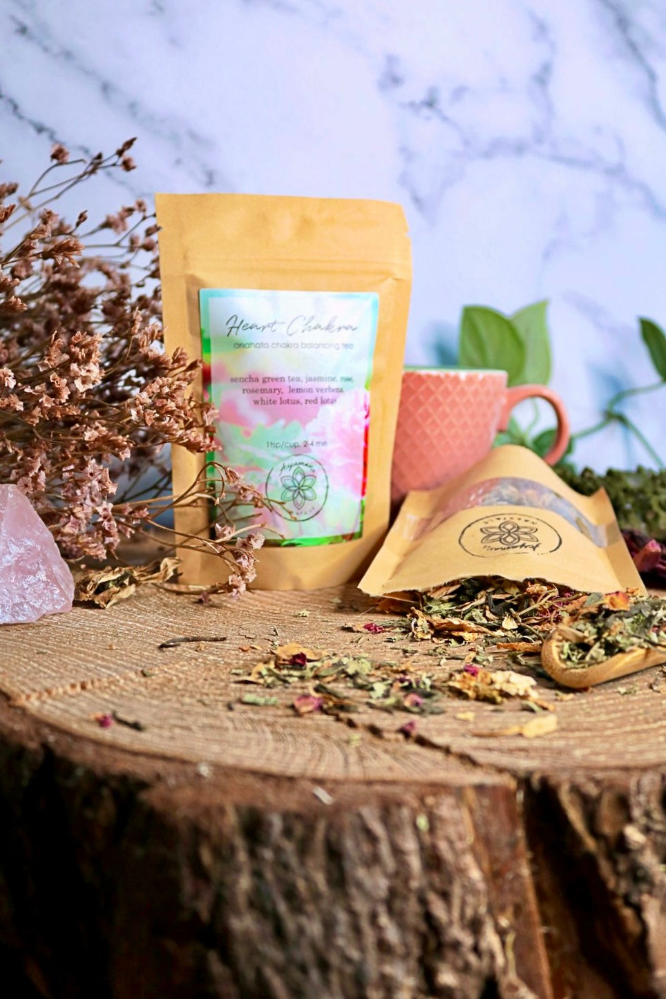 HEART CHAKRA TEA ☽ Hjerte Chakra Te Fra Ayamani Naturals ☽ 85 gram