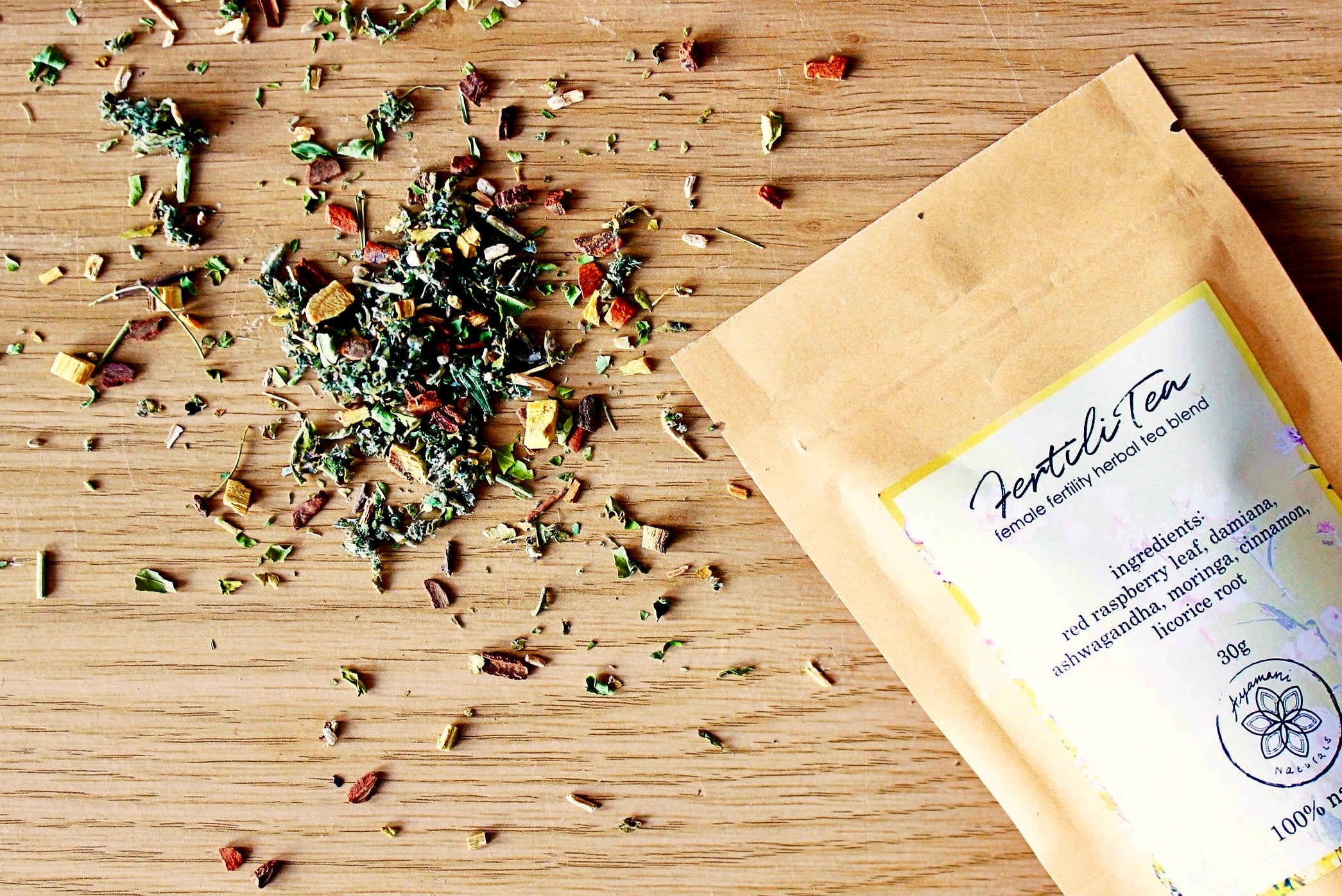 Månesøster Krystaller Horsens - FERTILITEA ☽ Fertilitets Te Fra Ayamani Naturals ☽ 100 gram / MÅNESØSTER.DK / MAANESOESTER.DK