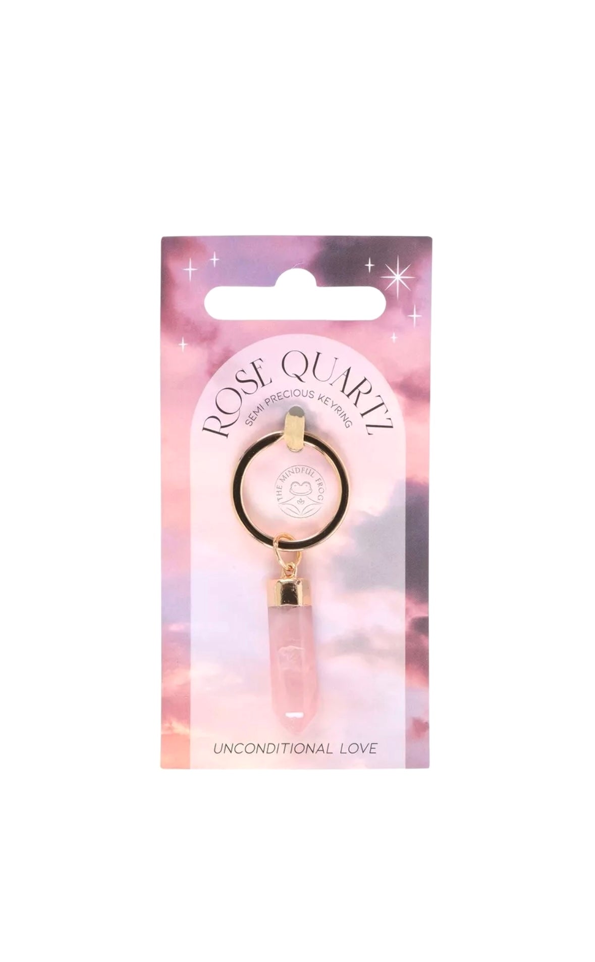 Rosenkvarts Nøglering ♡ Ubetinget Kærlighed & Balance Mellem Yin & Yang ♡