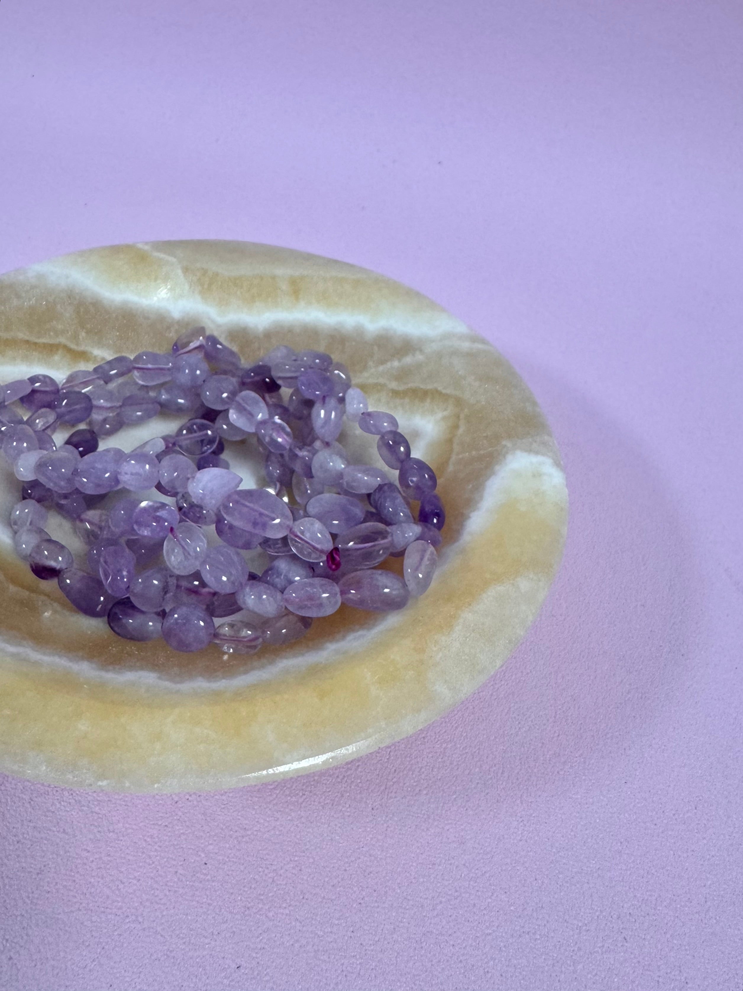 Lavendel Ametyst Armbånd ☾ RO, HEALING & SELVKÆRLIGHED ☾