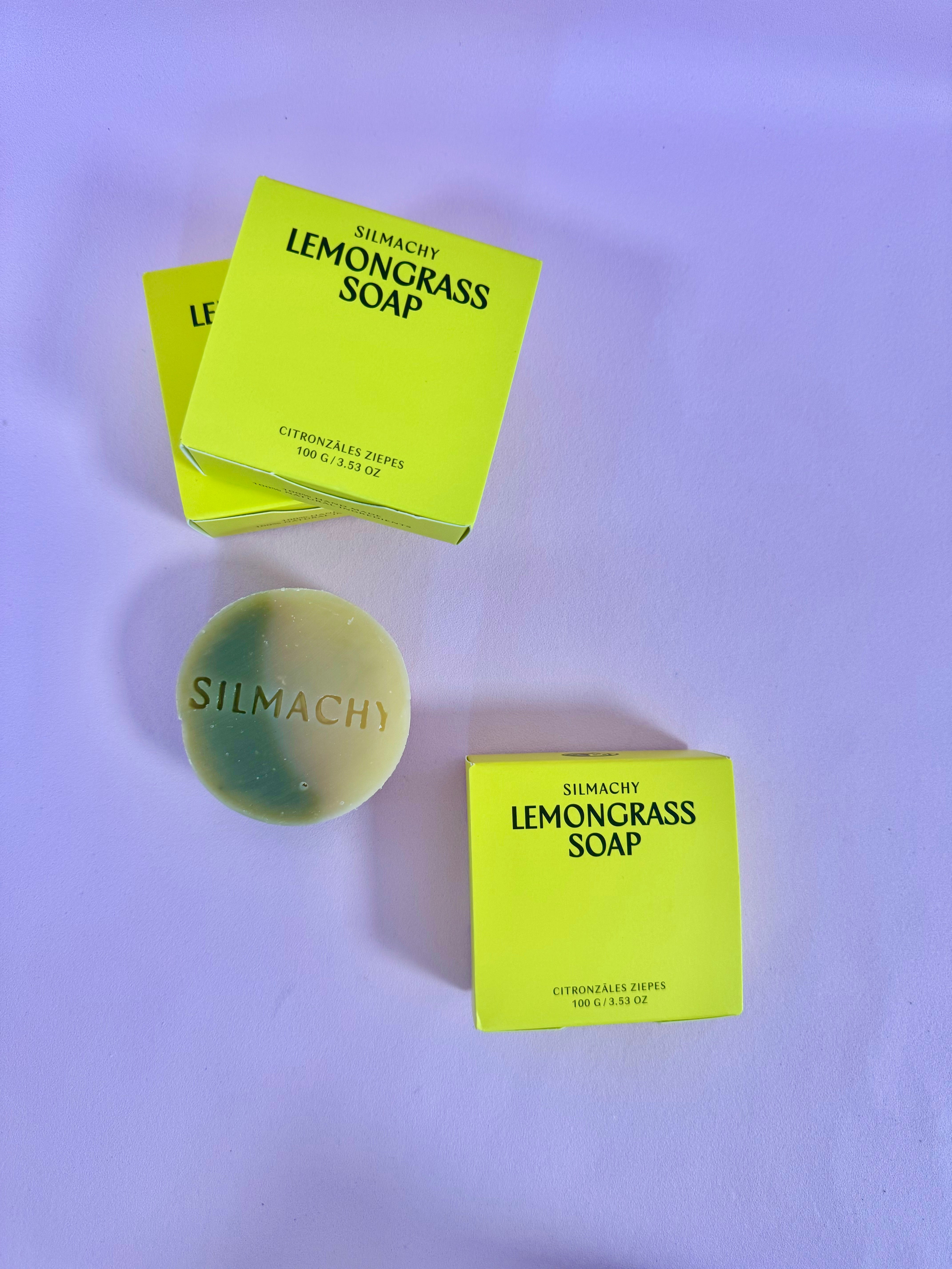 SILMACHY naturlig & opløftende Citrongræssæbe - 100 g - Blødt skummende hånd- og kropssæbe med frisk og citrusagtig citrongræsolie.