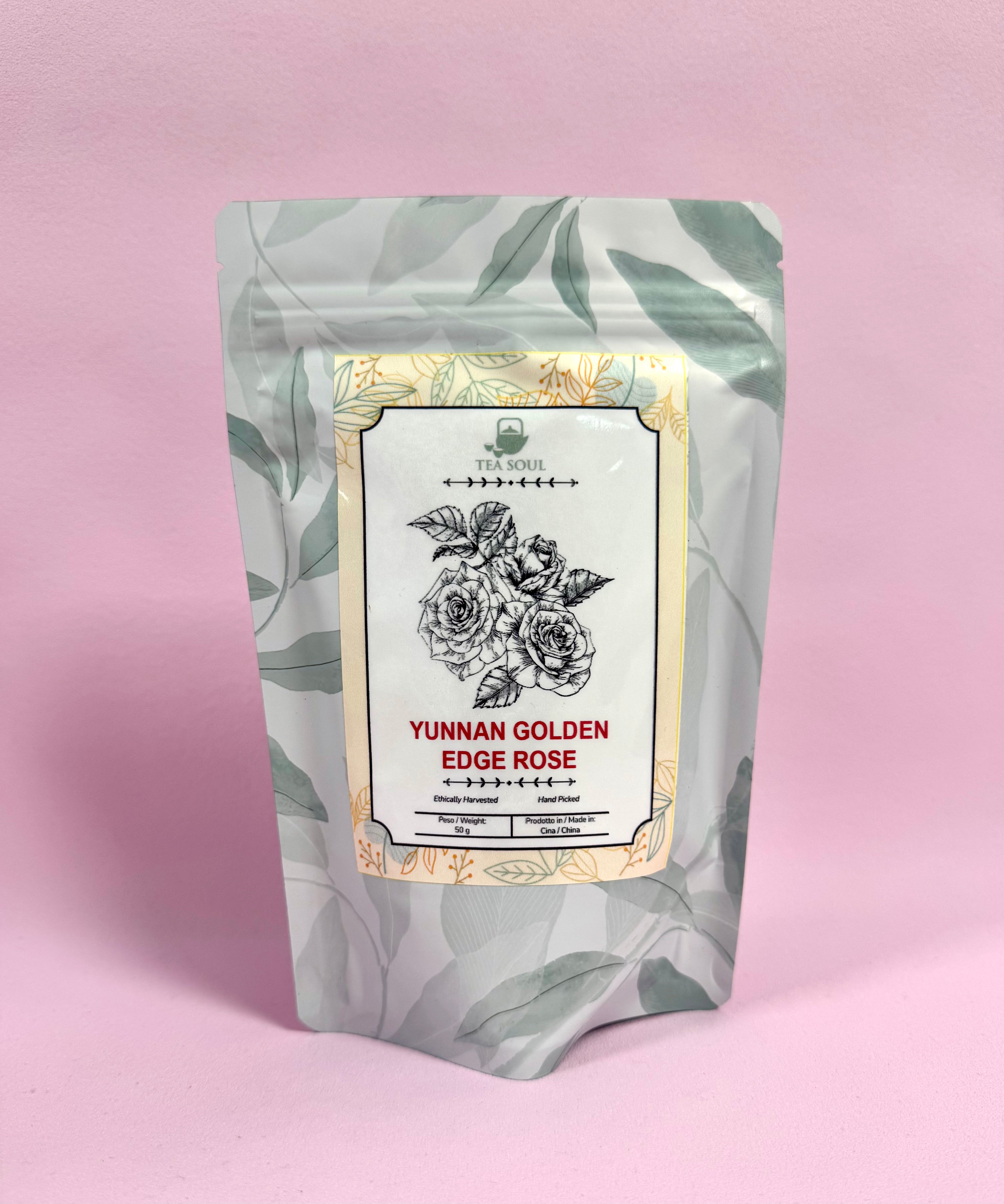Yunnan Golden Edge Rose ☽ Tørret Blomster Te Fra Tea Soul - Italien ☽ 50 gram