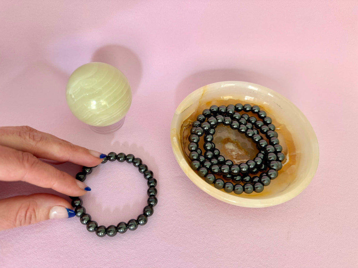 Månesøster Krystaller Hematit / Hæmatit / Blodsten ☾ Armbånd ☾ 8mm / MAANESOESTER.DK / MÅNESØSTER.DK