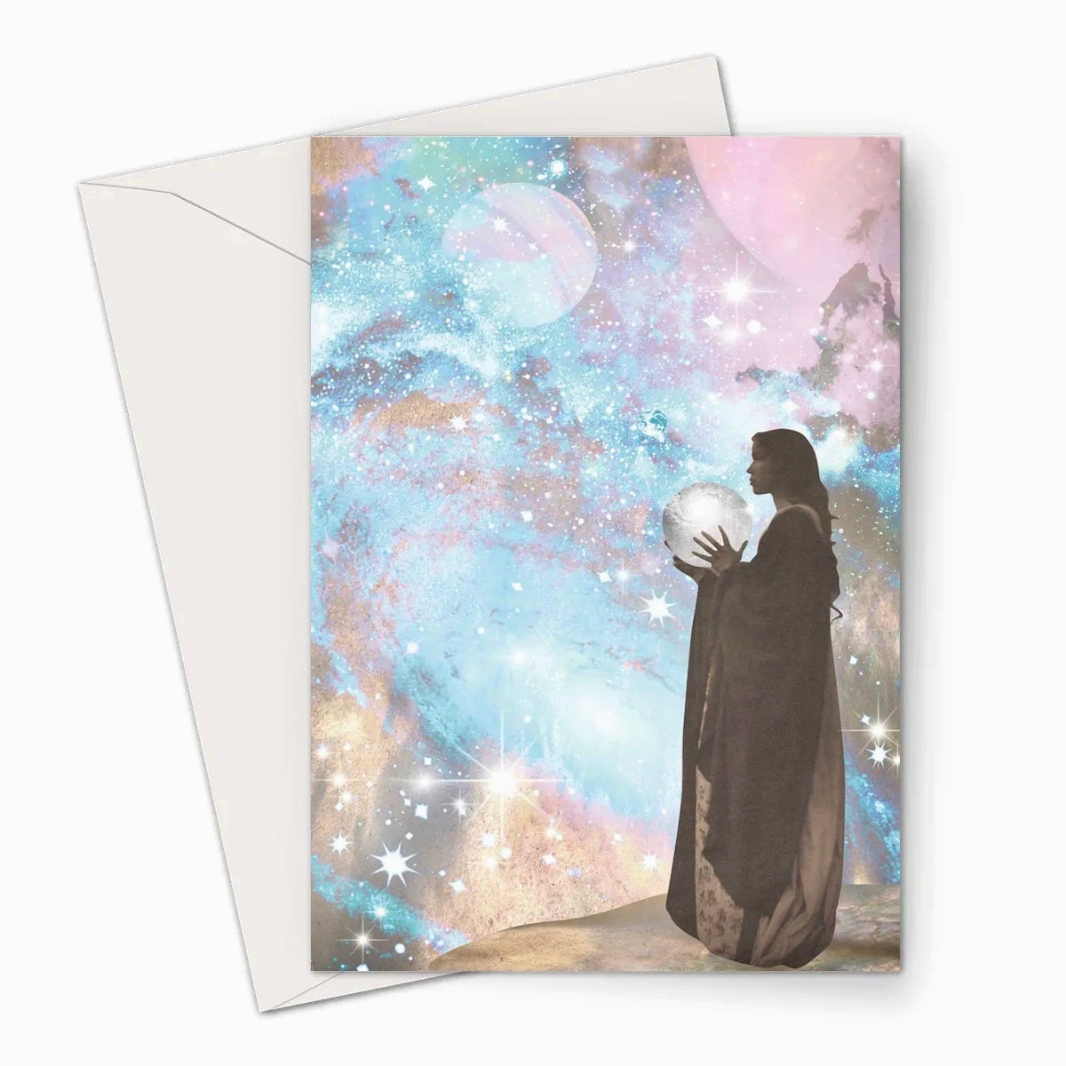 Månesøster Krystaller - The Universe Greeting Card by Danielle Noel ( A5 lykønsknings kort )
MÅNESØSTER.DK