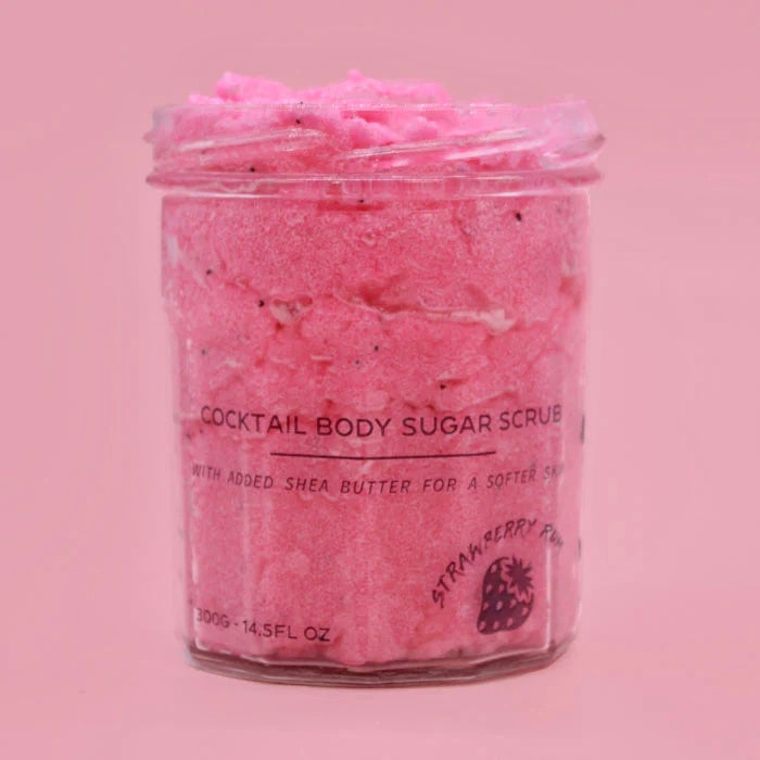 Månesøster Krystaller Strawberry Rum Cocktail Sugar Body Scrub