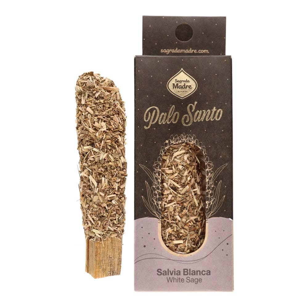 Månesøster Krystaller - Horsens - Røgelse - Palo Santo med Hvid Salvie – fra Sagrada Madre / MAANESOESTER.DK / MÅNESØSTER.DK